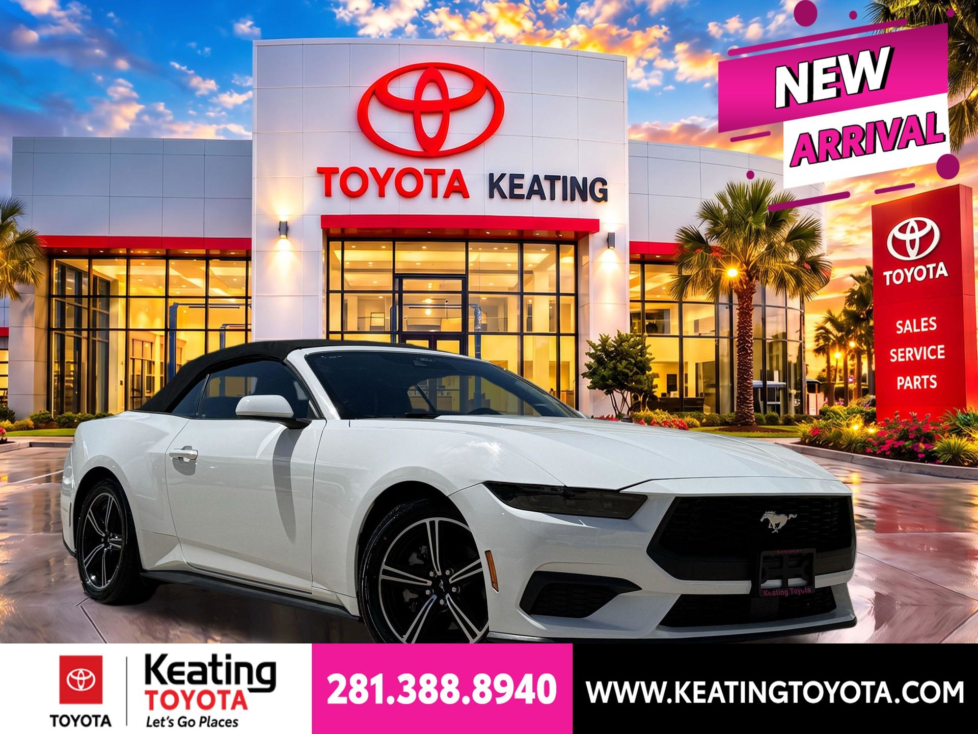 Oxford White 2025 Ford Mustang Convertible Rear-Wheel Drive Automatic