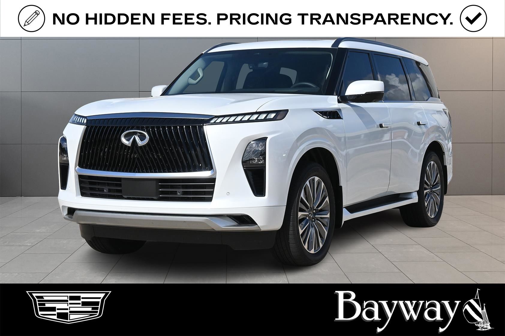 2026 INFINITI QX80 LUXE White at Genesis of Spring