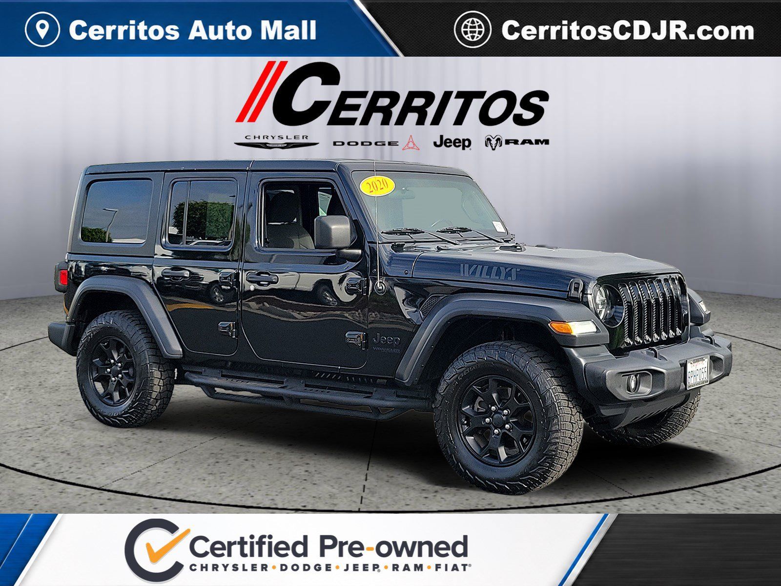 Black Clearcoat 2020 Jeep Wrangler SUV / Crossover Four-Wheel Drive 8-Speed Automatic