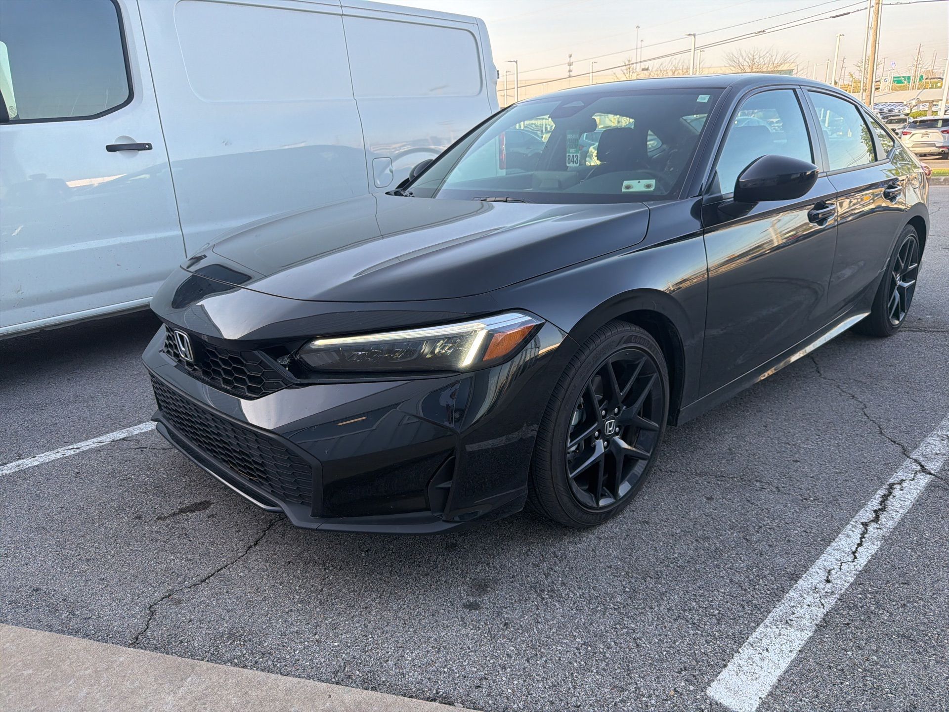 Black 2026 Honda Civic Hybrid Sport Sedan FWD Sedan Front-Wheel Drive Continuously Variable Transmission