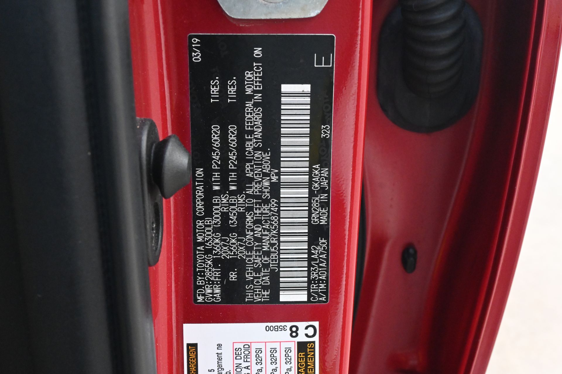 2019 Toyota 4Runner Limited Red at Toyota of Victoria