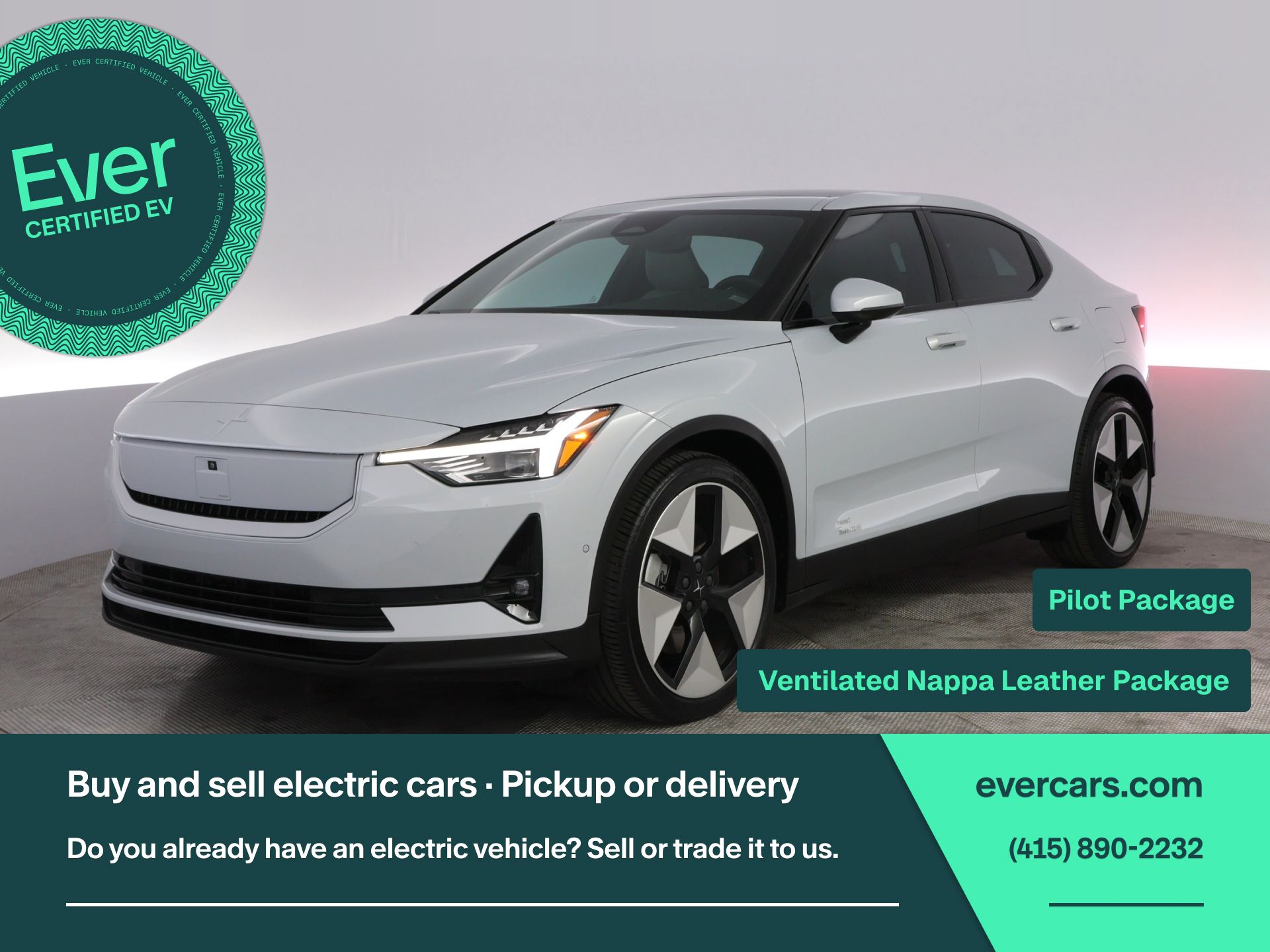 White 2024 Polestar 2 Long Range Dual Motor AWD Sedan All-Wheel Drive 1-Speed Automatic