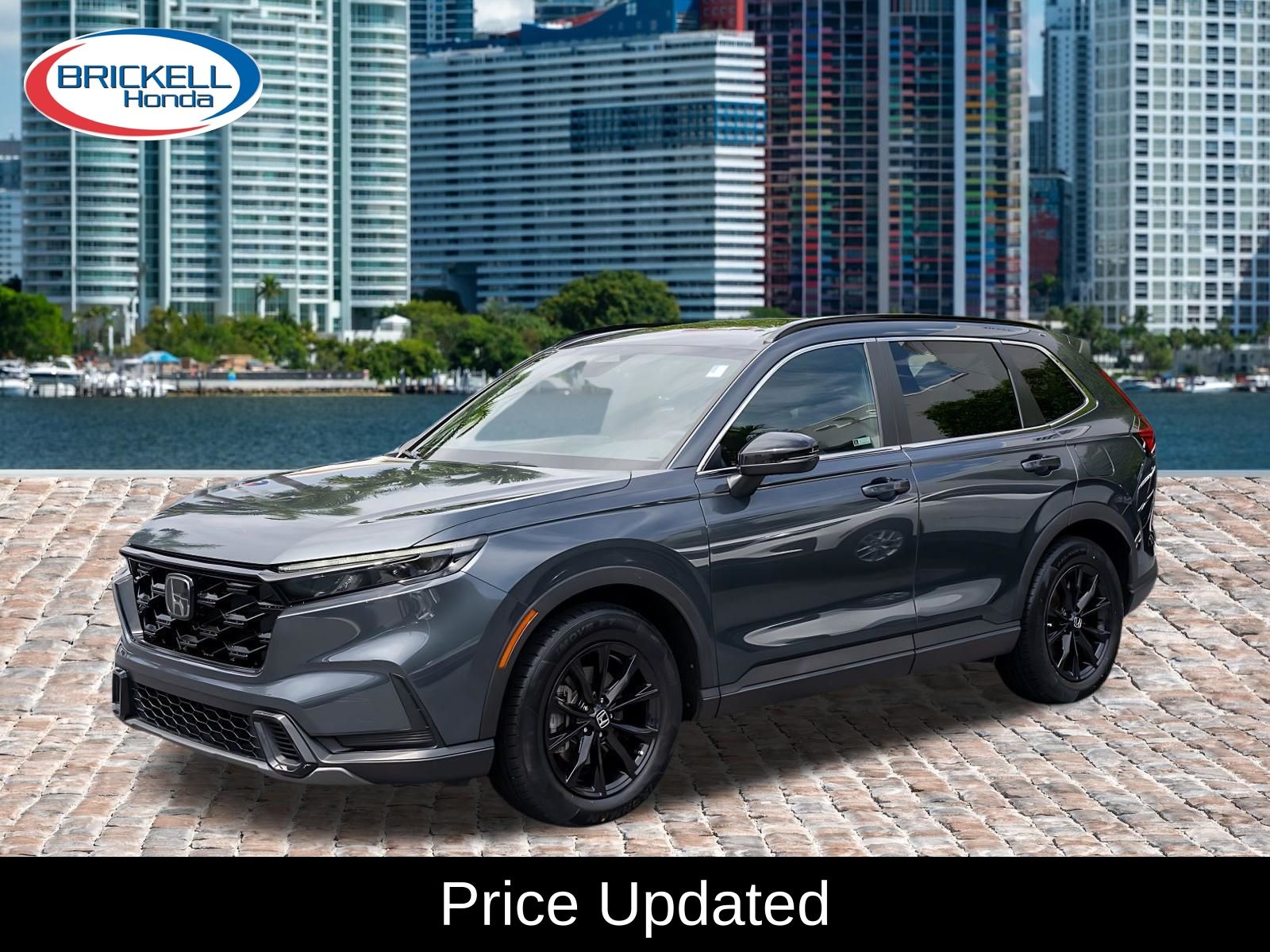 Meteorite Gray Metallic 2024 Honda CR-V Hybrid SUV / Crossover Front-Wheel Drive Continuously Variable Transmission
