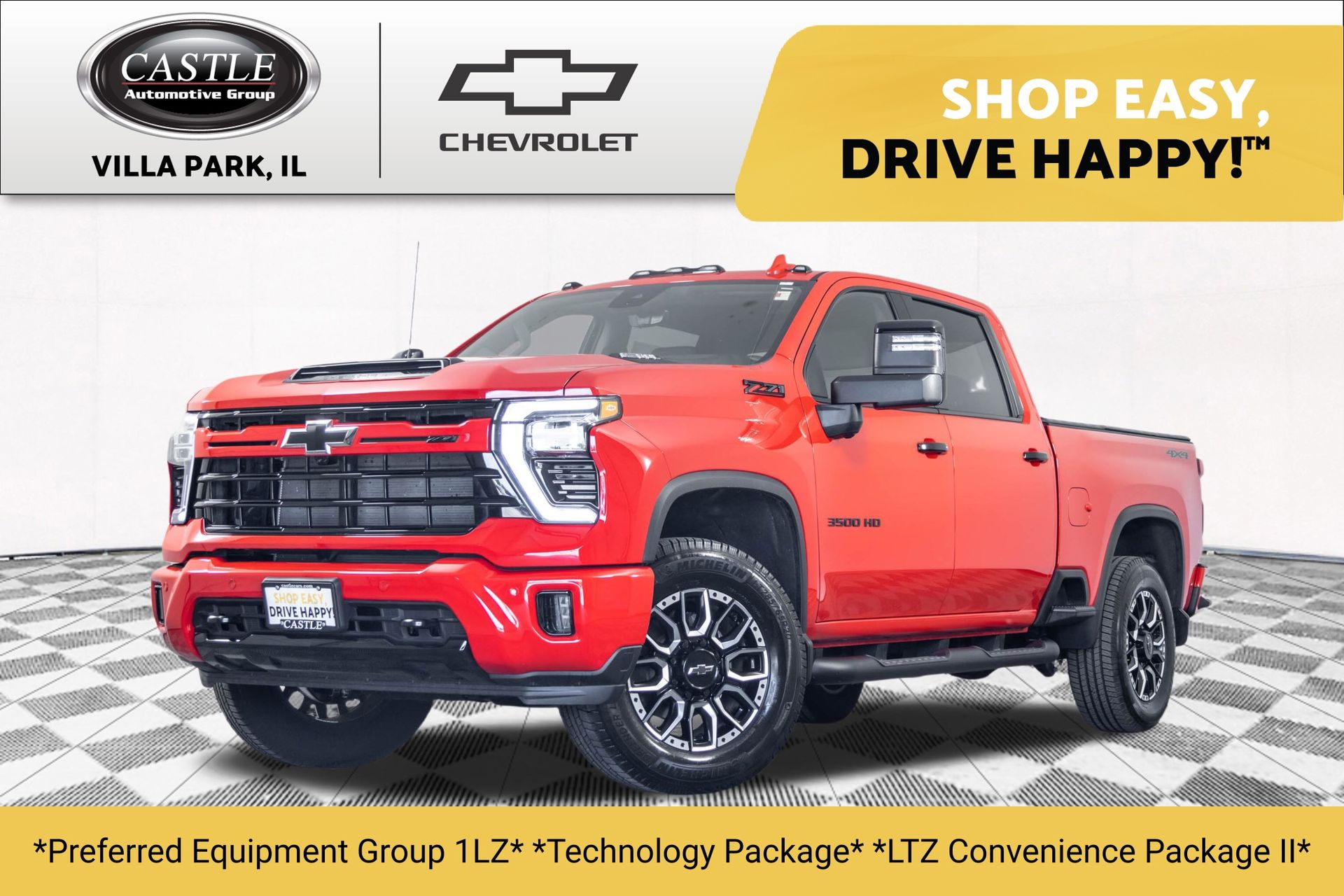 Red Hot 2024 Chevrolet Silverado 3500HD Pickup Truck Four-Wheel Drive Automatic