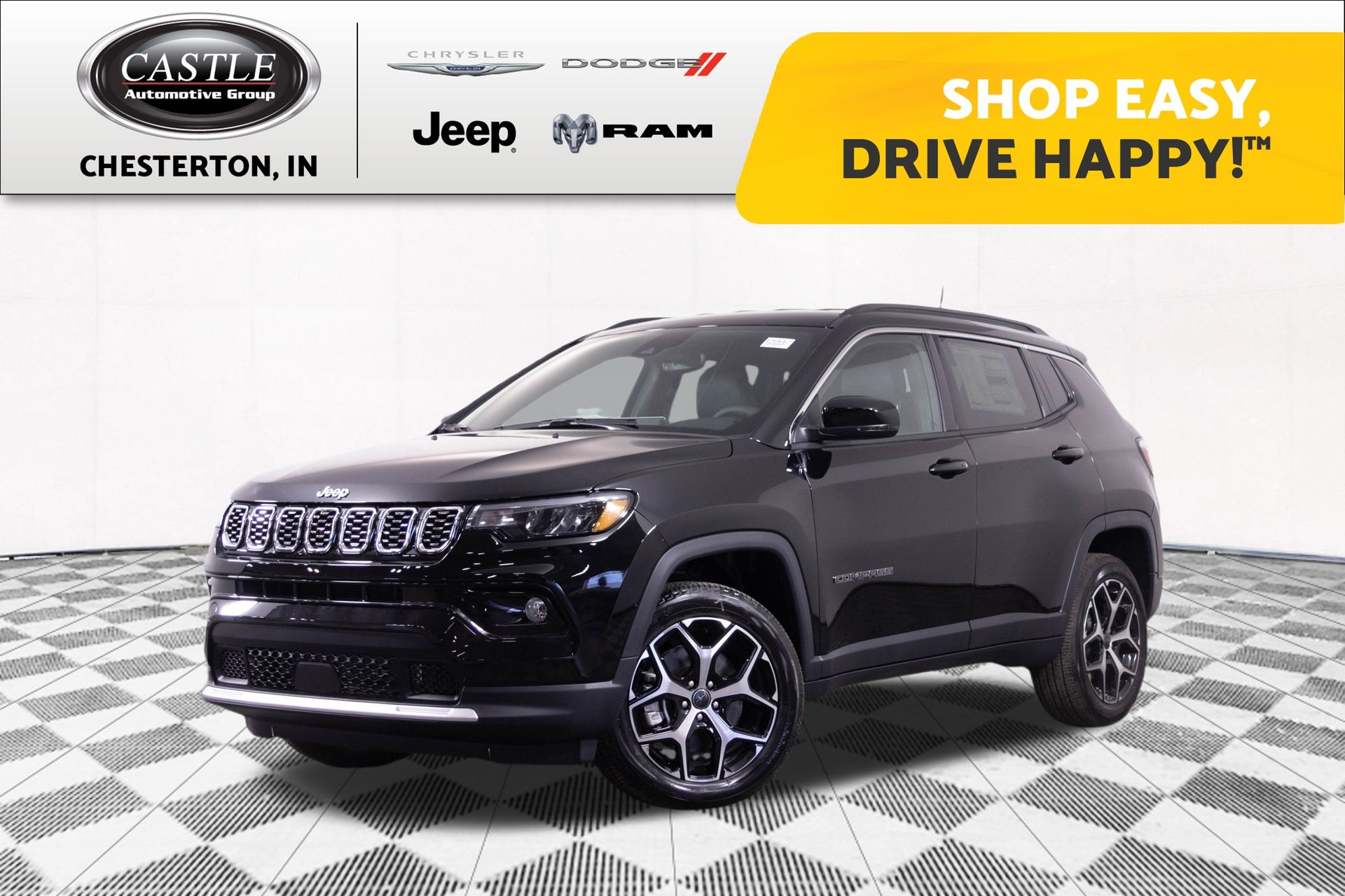 Diamond Black Crystal Pearlcoat 2026 Jeep Compass SUV / Crossover Four-Wheel Drive 8-Speed Automatic