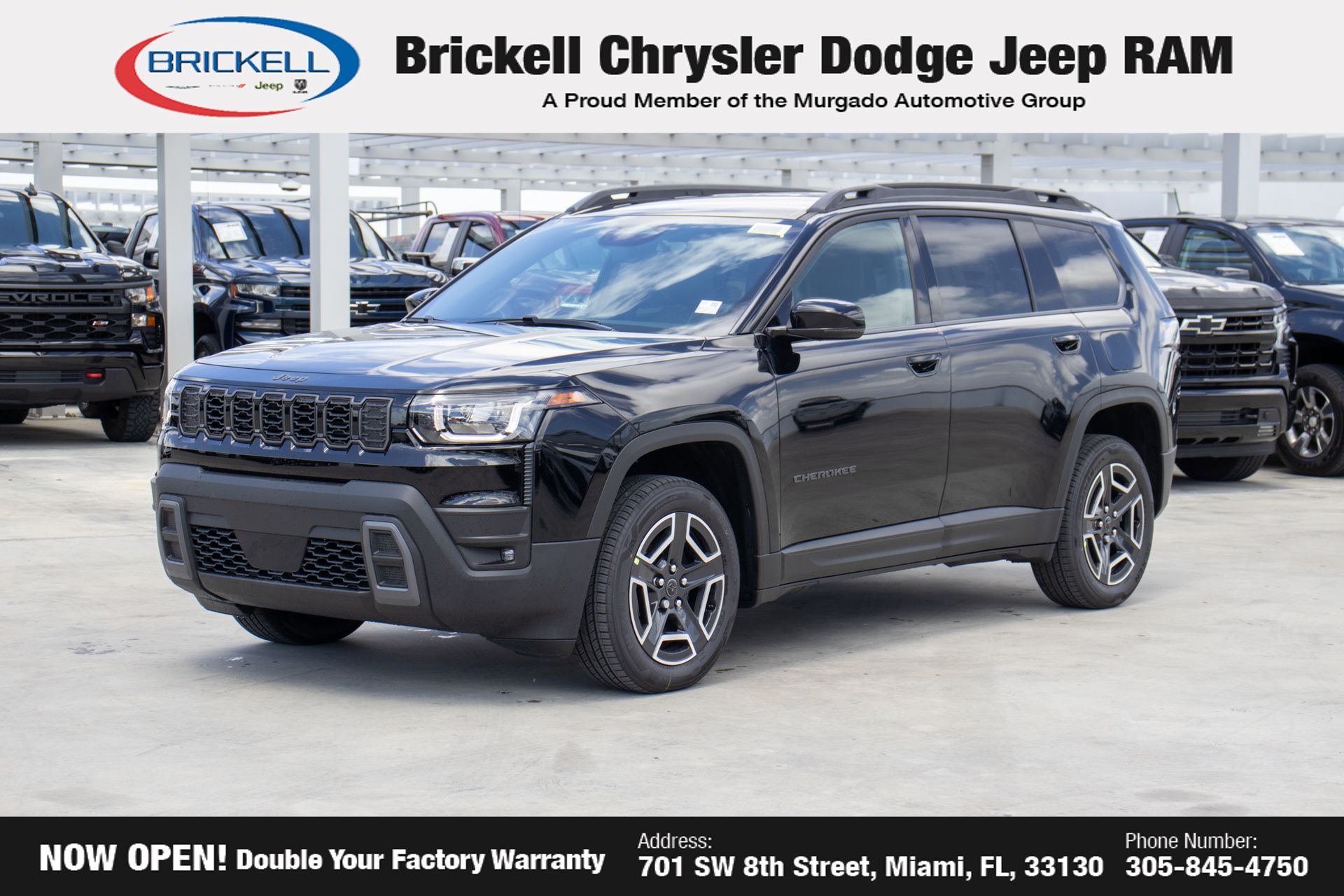 Diamond Black Crystal Pearlcoat 2026 Jeep Cherokee Limited 4WD SUV / Crossover Four-Wheel Drive Continuously Variable Transmission
