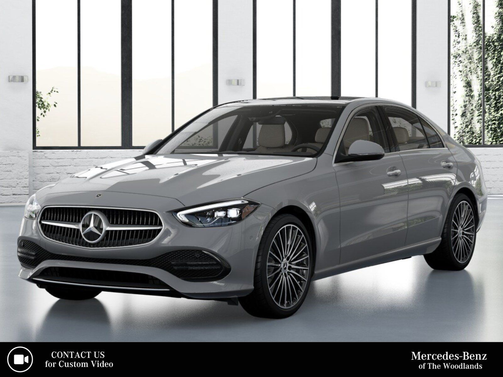 Gray (MANUFAKTUR Alpine Grey) 2026 Mercedes-Benz C-Class Sedan Rear-Wheel Drive 9-Speed Automatic