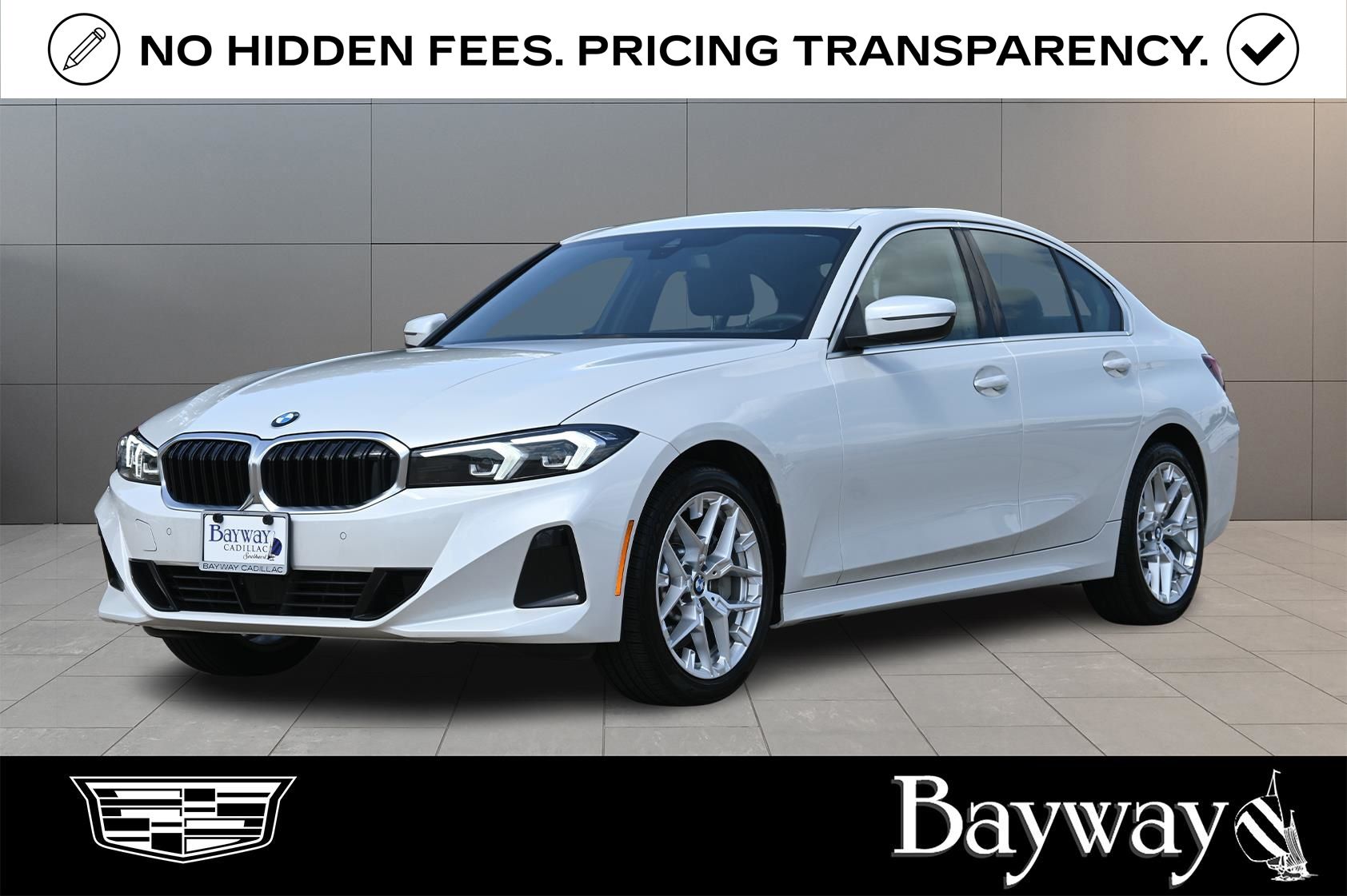 2026 BMW 3 Series 330i White at North Houston Mitsubishi