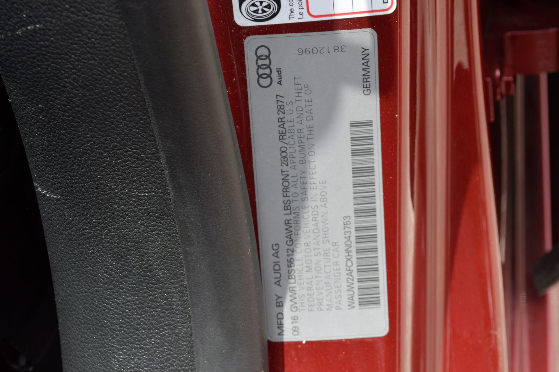 2017 Audi A7 3.0T Premium Plus Red at Community Toyota