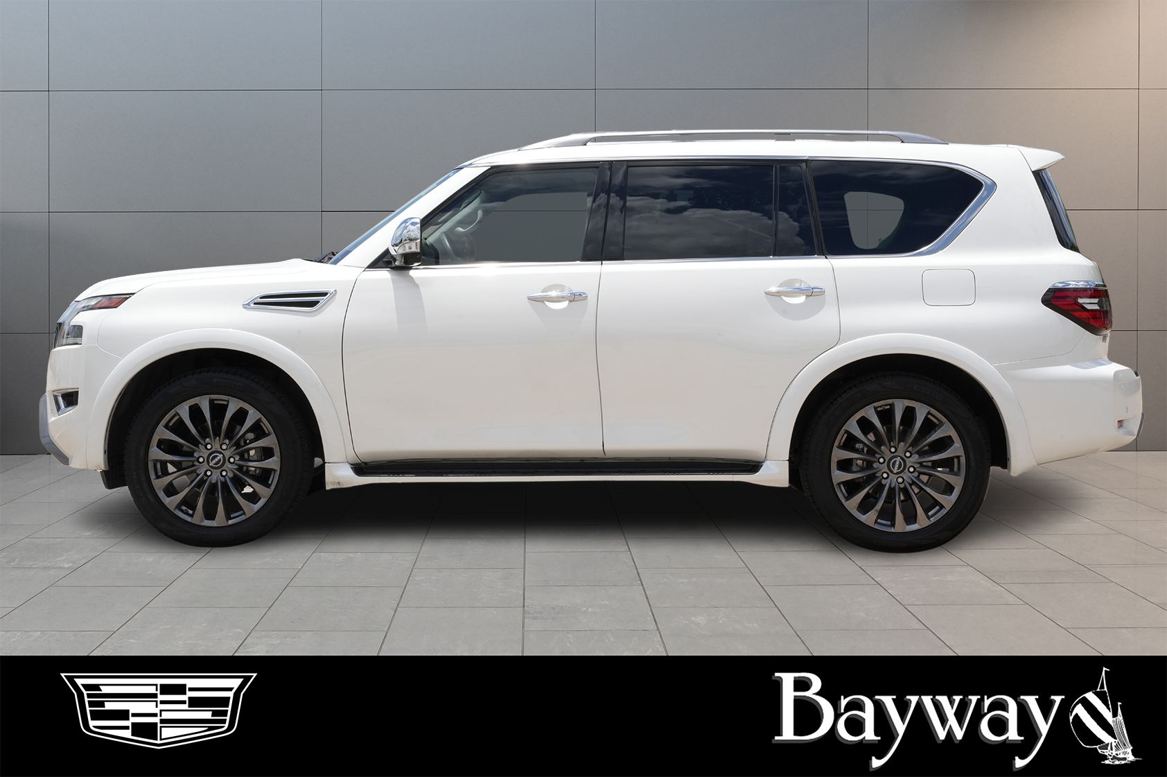 2023 Nissan Armada Platinum White at DeMontrond Ford