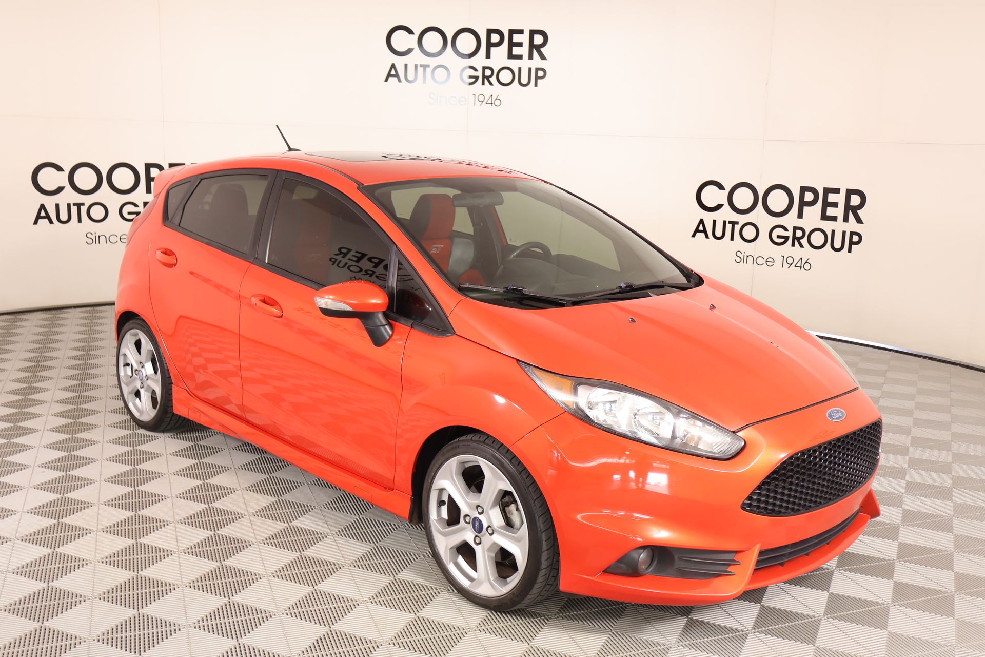 Orange Metallic 2014 Ford Fiesta Hatchback Front-Wheel Drive 6-Speed Manual