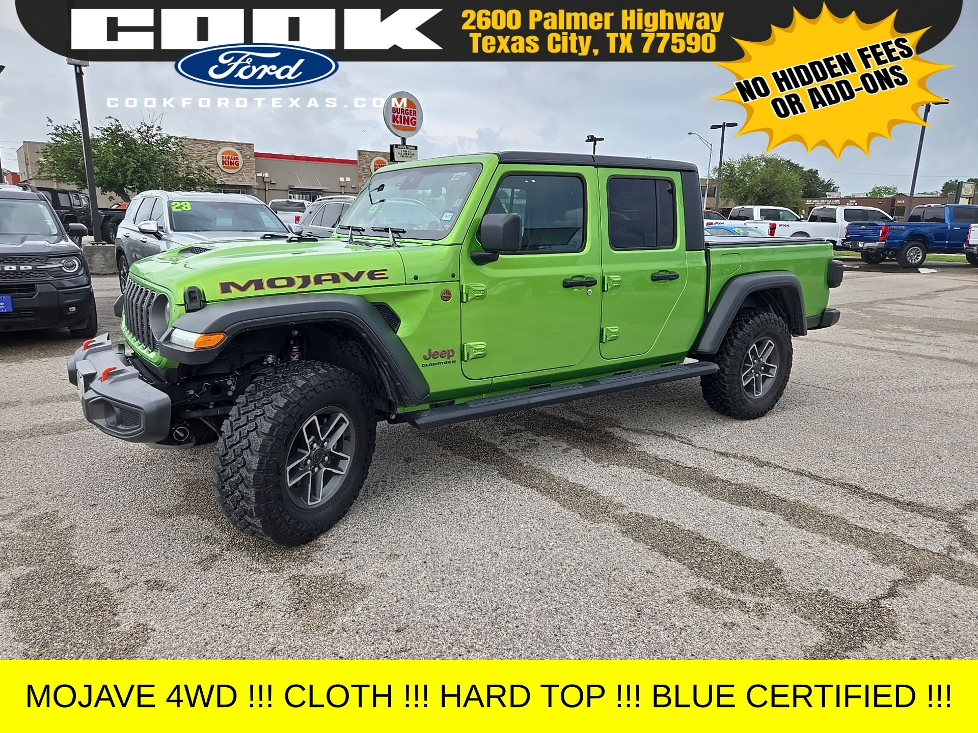 Mojito 2025 Jeep Gladiator Mojave Crew Cab 4WD Pickup Truck Four-Wheel Drive 8-Speed Automatic