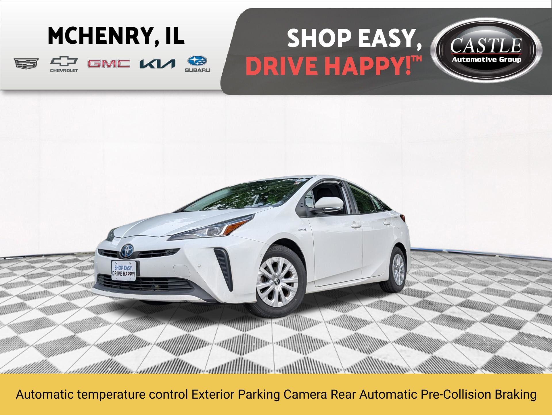 Super White 2021 Toyota Prius Hatchback Front-Wheel Drive Continuously Variable Transmission