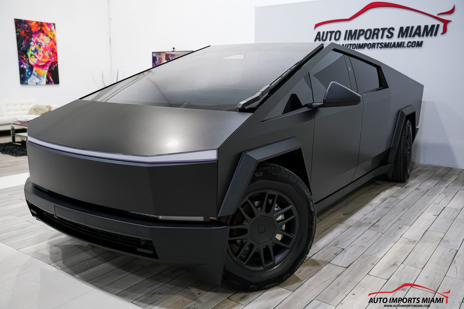 Satin Black 2024 Tesla Cybertruck Cyberbeast Crew Cab AWD Pickup Truck All-Wheel Drive 1-Speed Automatic