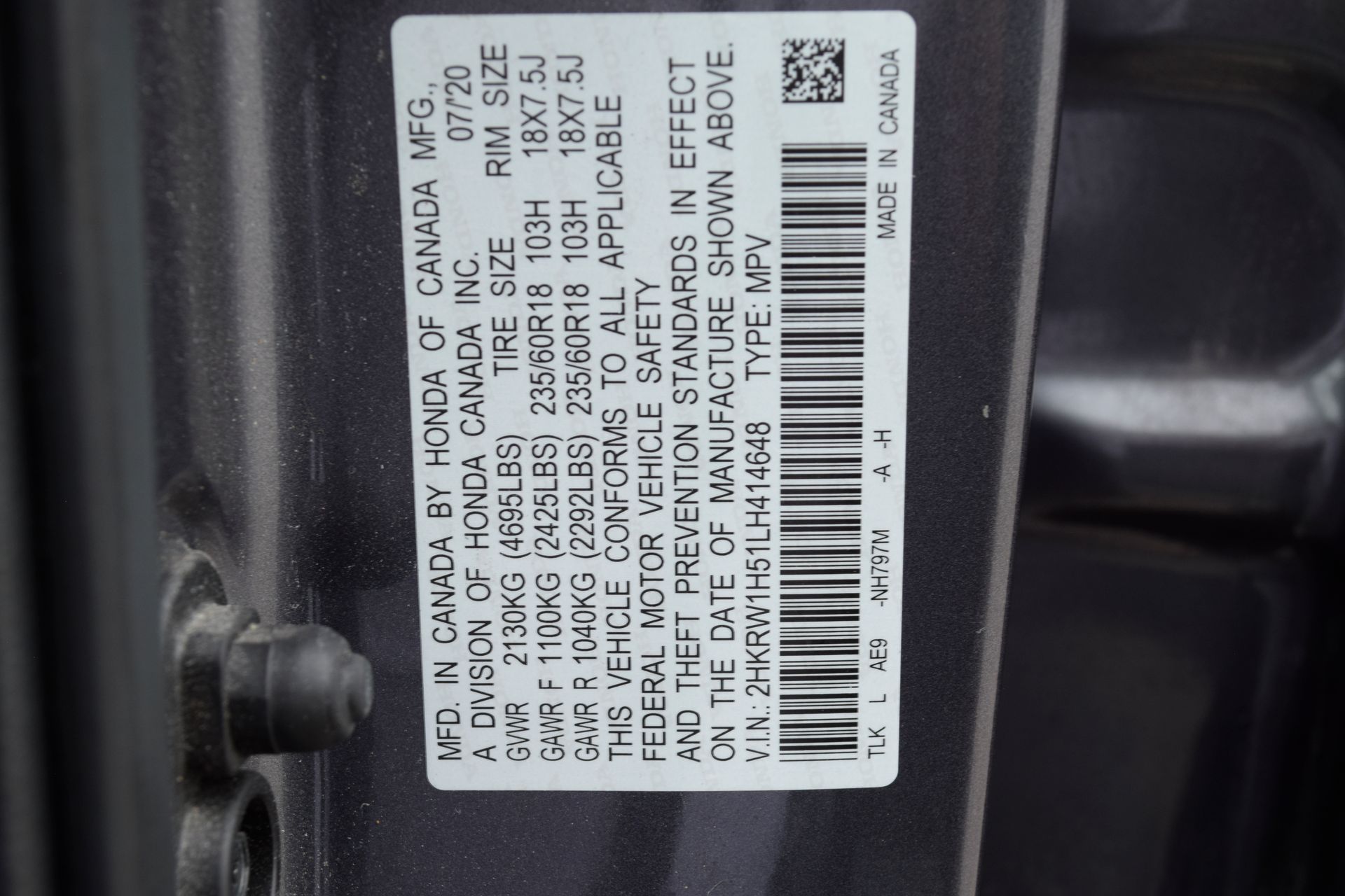 2020 Honda CR-V EX Gray at DeMontrond Automotive Group