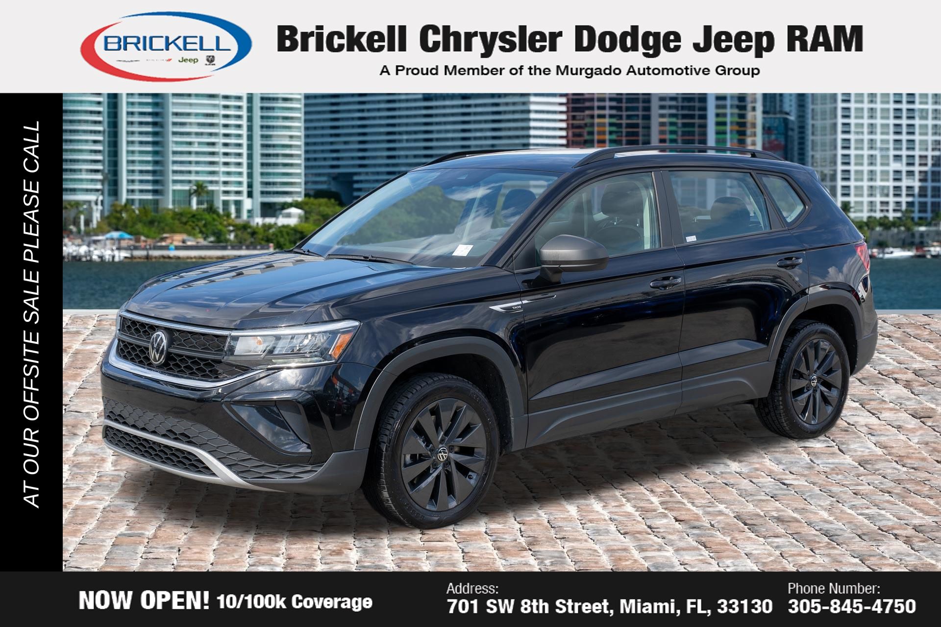 Deep Black Pearl 2024 Volkswagen Taos S FWD SUV / Crossover Front-Wheel Drive 8-Speed Automatic