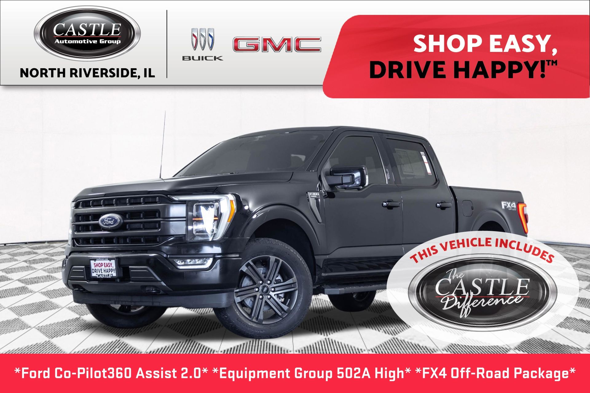 Black Metallic 2021 Ford F-150 Pickup Truck Four-Wheel Drive Automatic