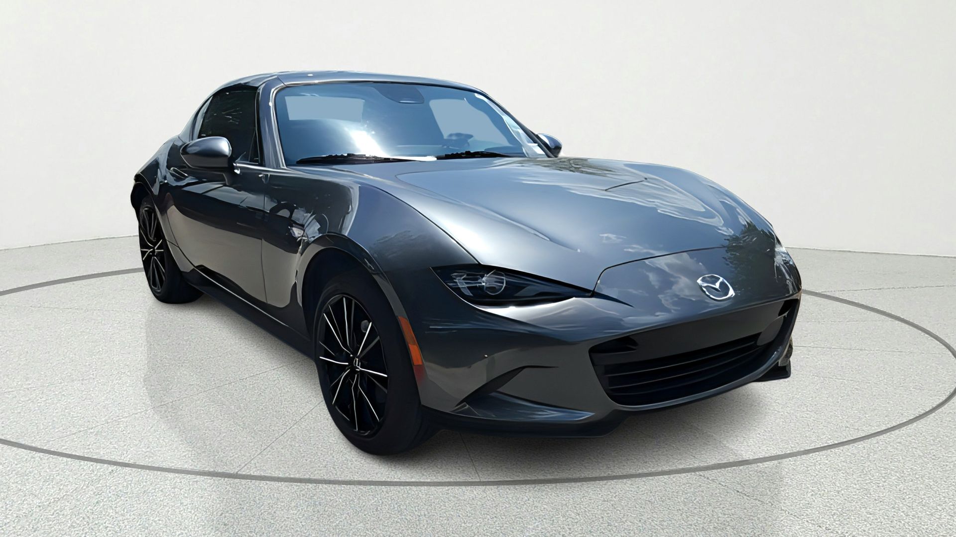 Machine Gray Metallic 2025 Mazda MX-5 Miata RF Grand Touring RWD Convertible Rear-Wheel Drive 6-Speed Automatic