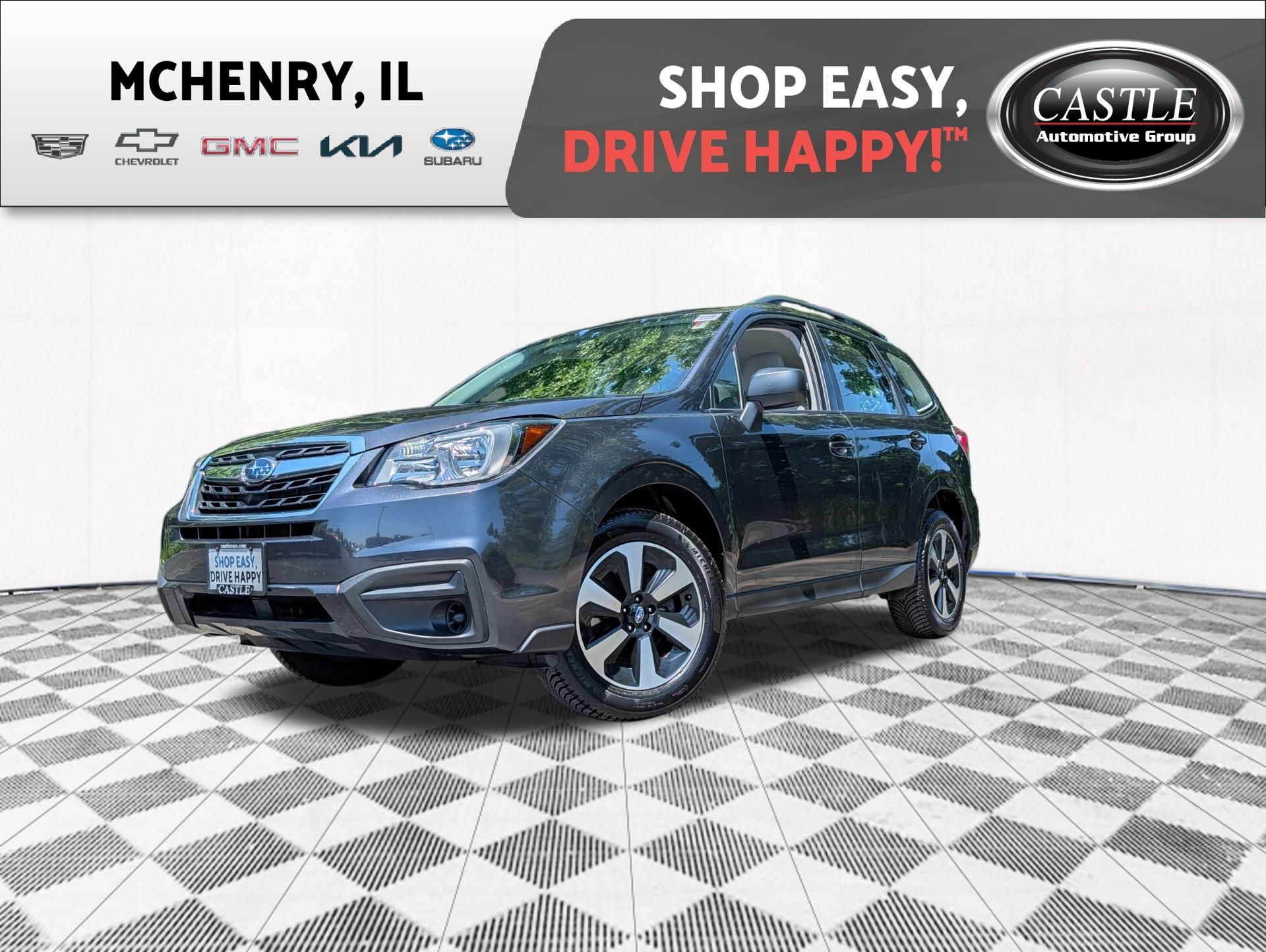 Dark Gray Metallic 2018 Subaru Forester SUV / Crossover All-Wheel Drive Continuously Variable Transmission