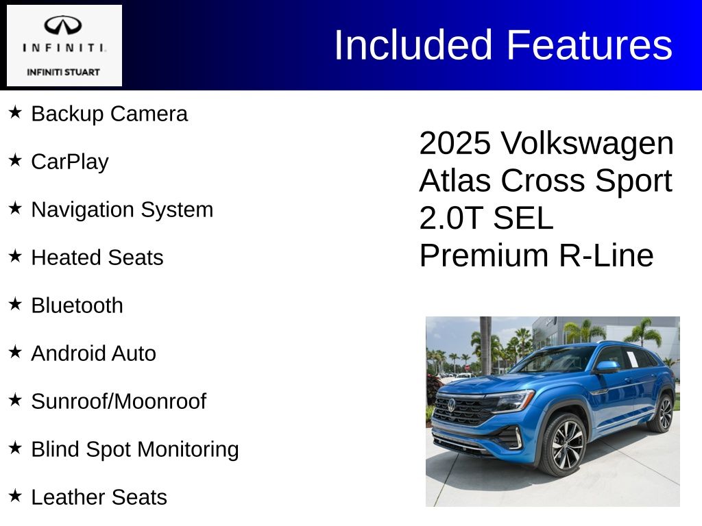 used 2025 Volkswagen Atlas Cross Sport car, priced at $42,200