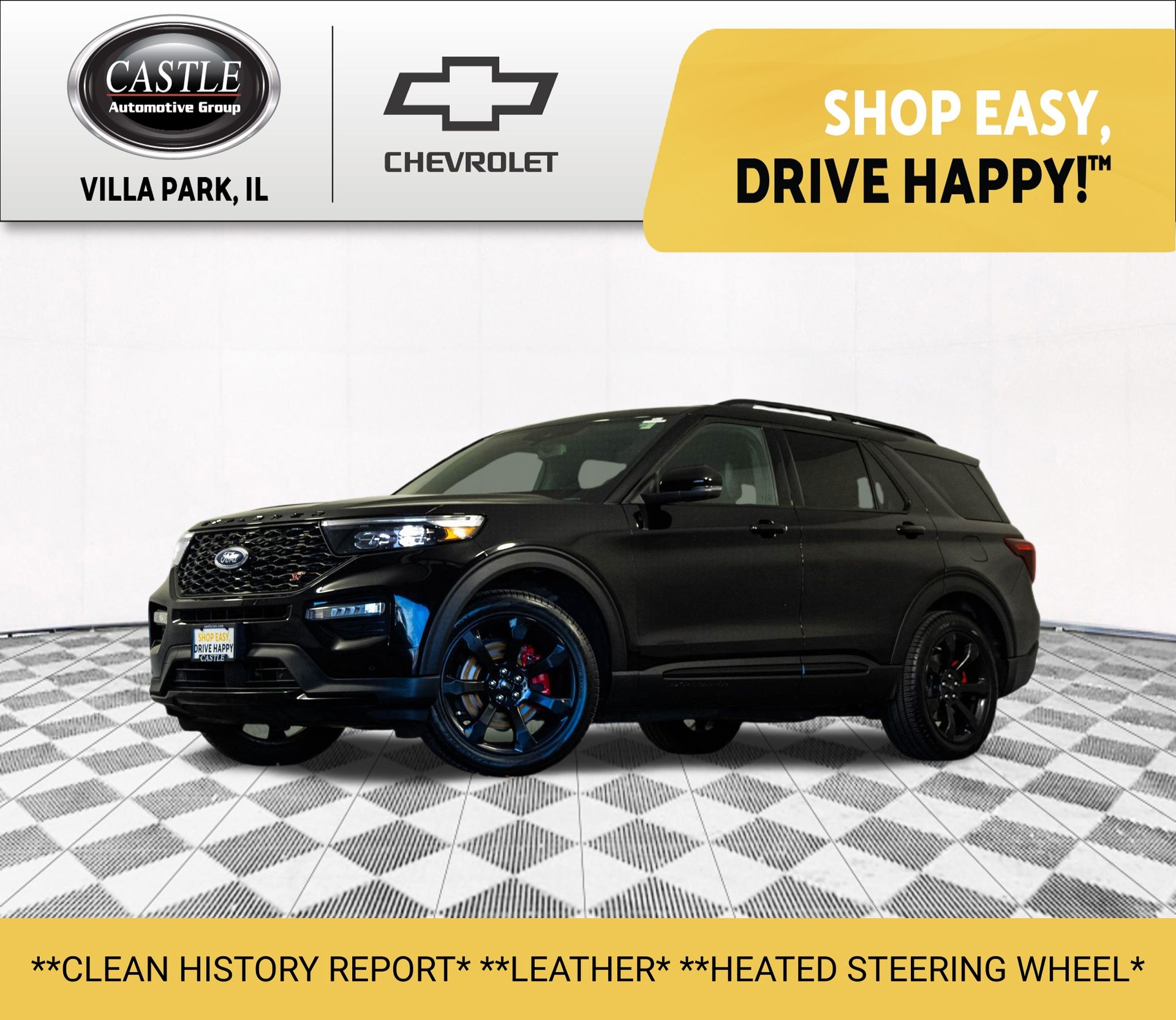 Black Metallic 2023 Ford Explorer SUV / Crossover All-Wheel Drive Automatic
