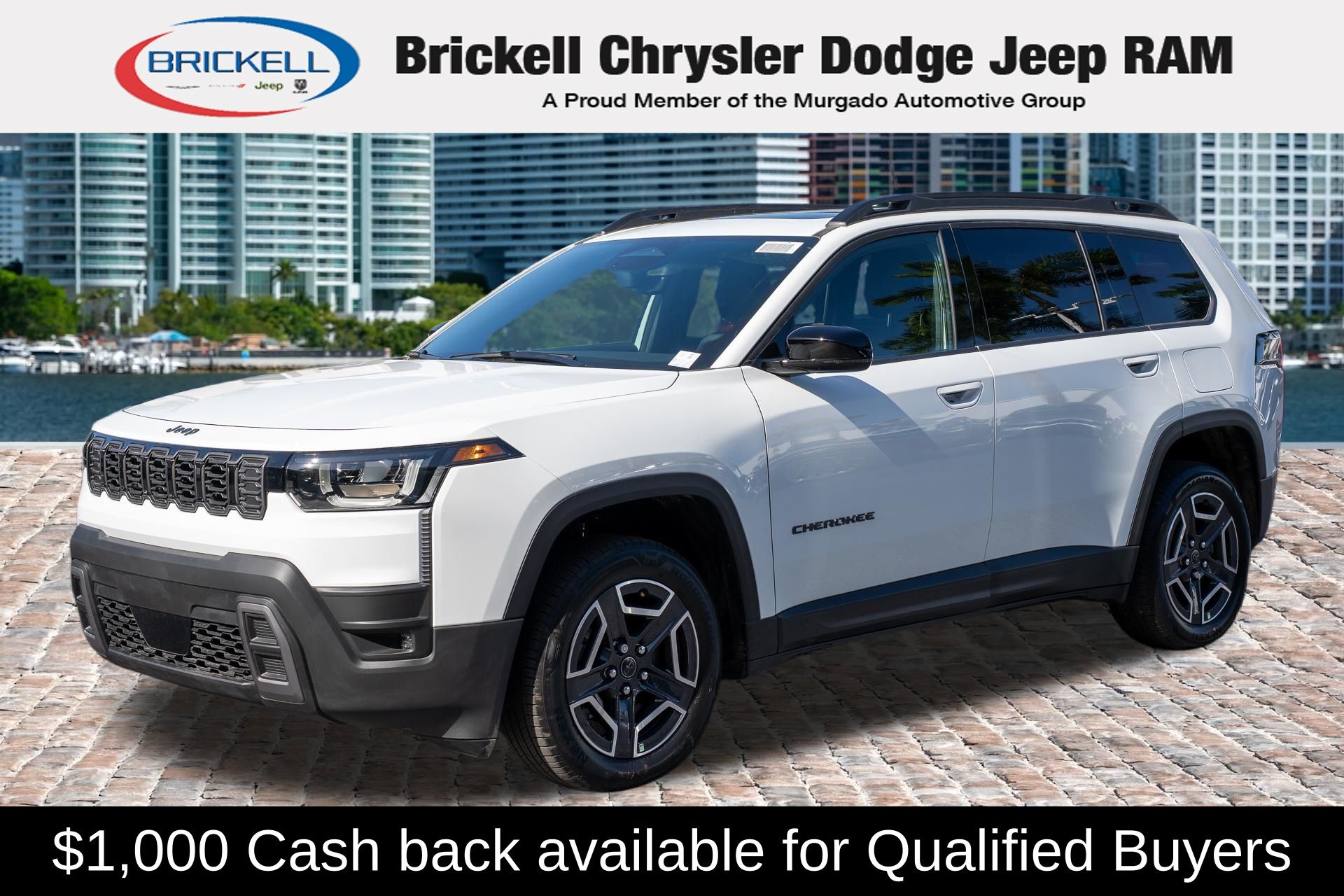 Bright White Clearcoat 2026 Jeep Cherokee Limited 4WD SUV / Crossover Four-Wheel Drive Continuously Variable Transmission