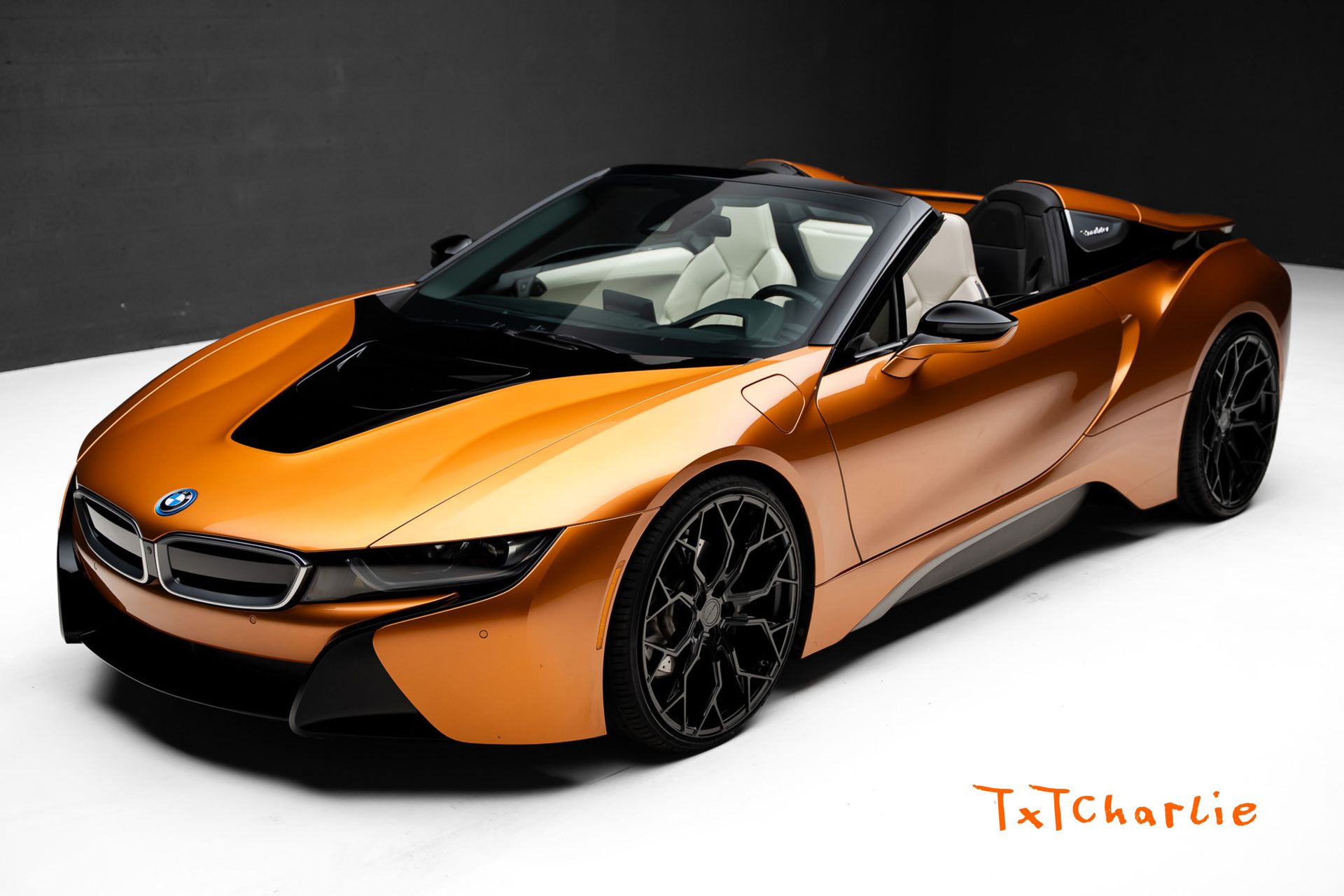 Gray (E-copper With Frozen Grey Acce) 2019 BMW i8 Convertible All-Wheel Drive 6-Speed Automatic