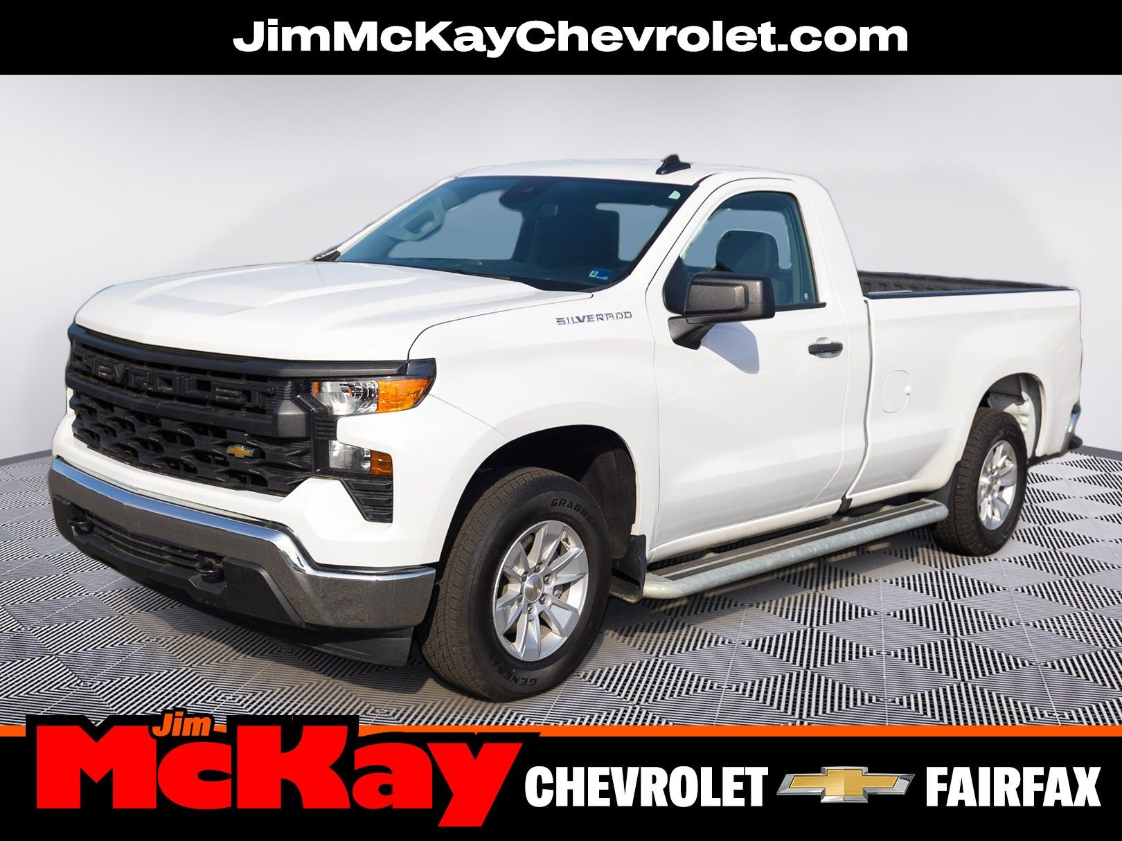Summit White 2024 Chevrolet Silverado 1500 Work Truck Regular Cab LB RWD Pickup Truck 4X2 10-Speed Automatic