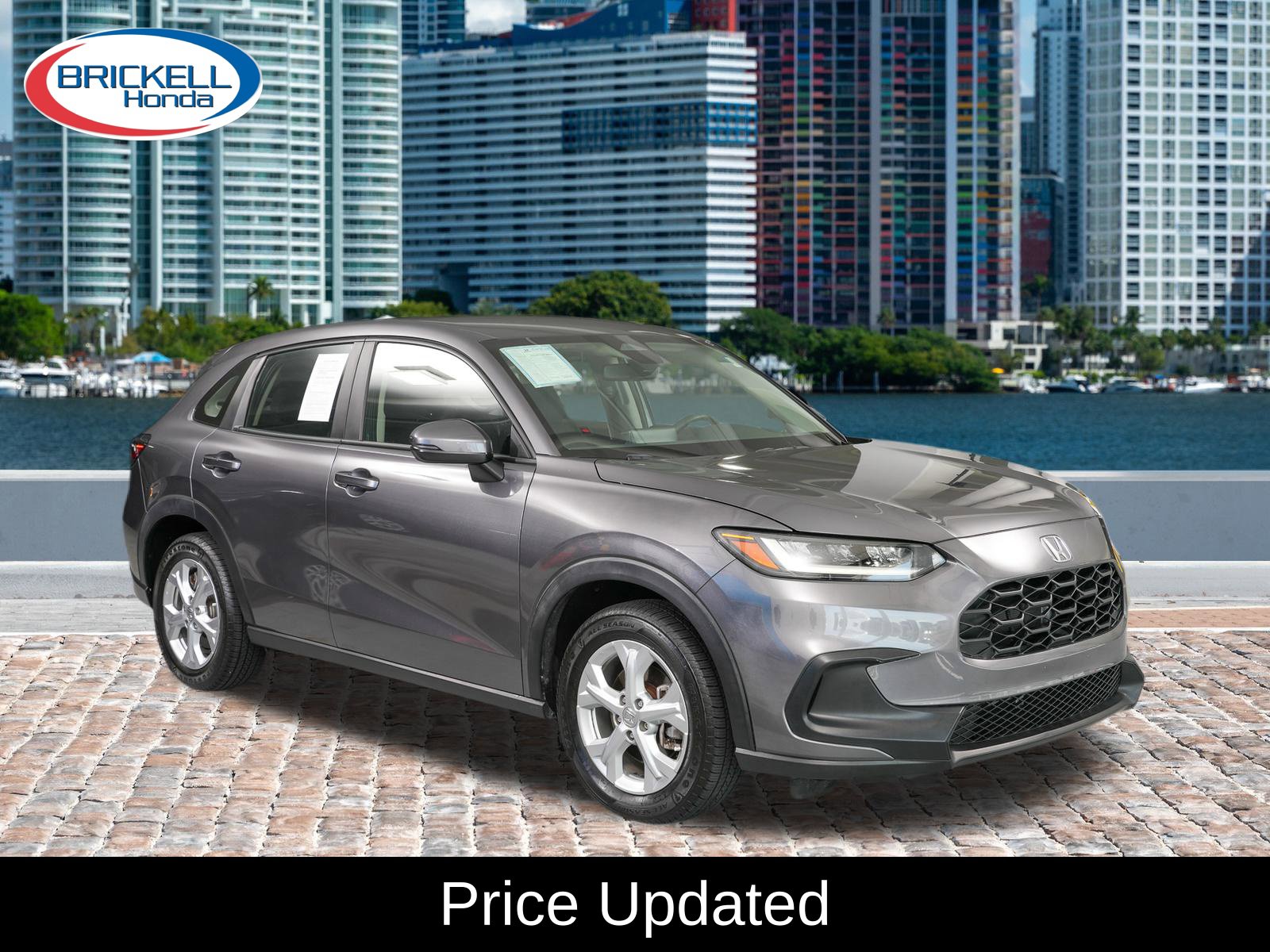 Gray 2024 Honda HR-V SUV / Crossover Front-Wheel Drive Continuously Variable Transmission