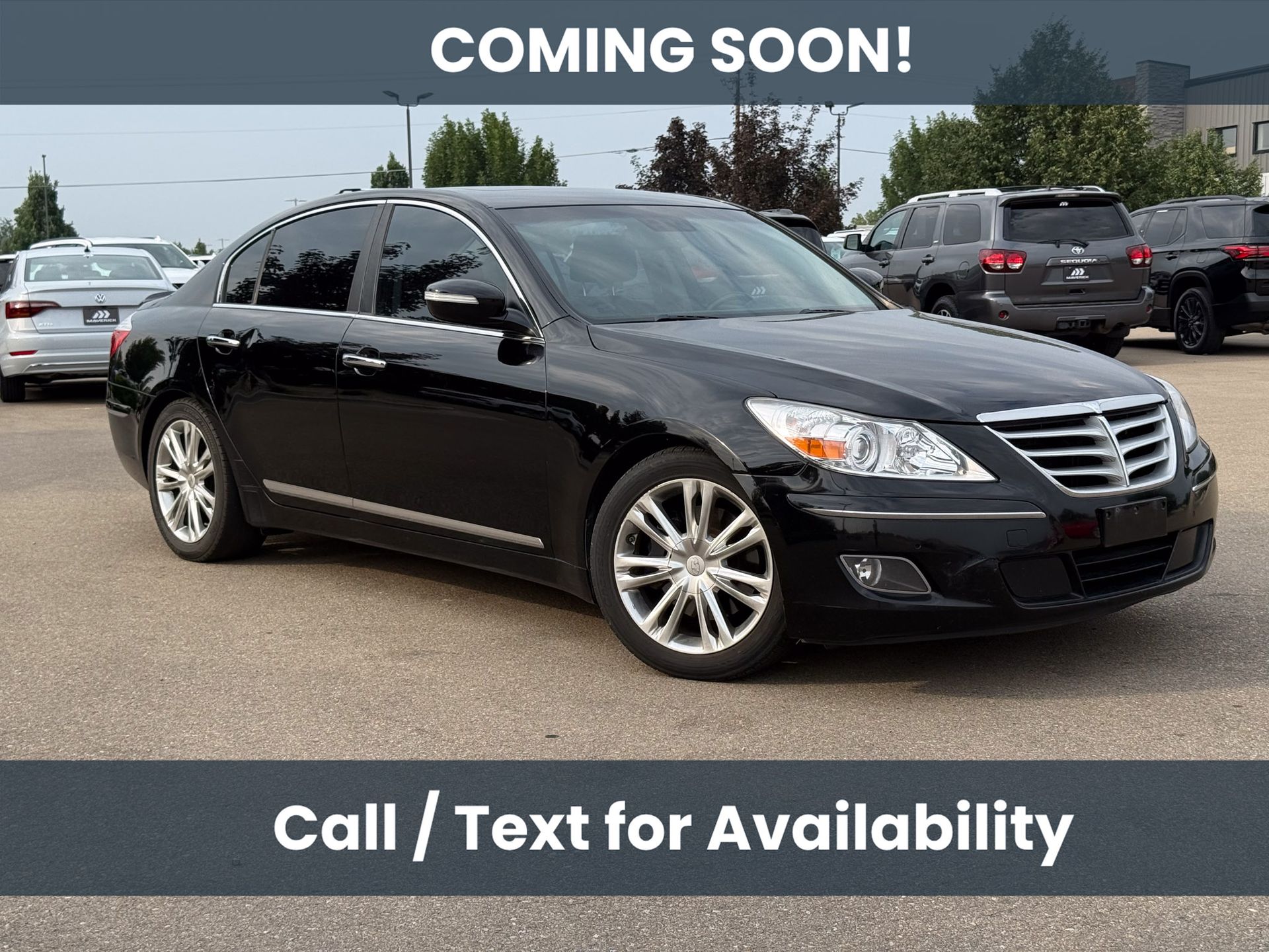Black Noir Pearl 2009 Hyundai Genesis Sedan Rear-Wheel Drive Automatic