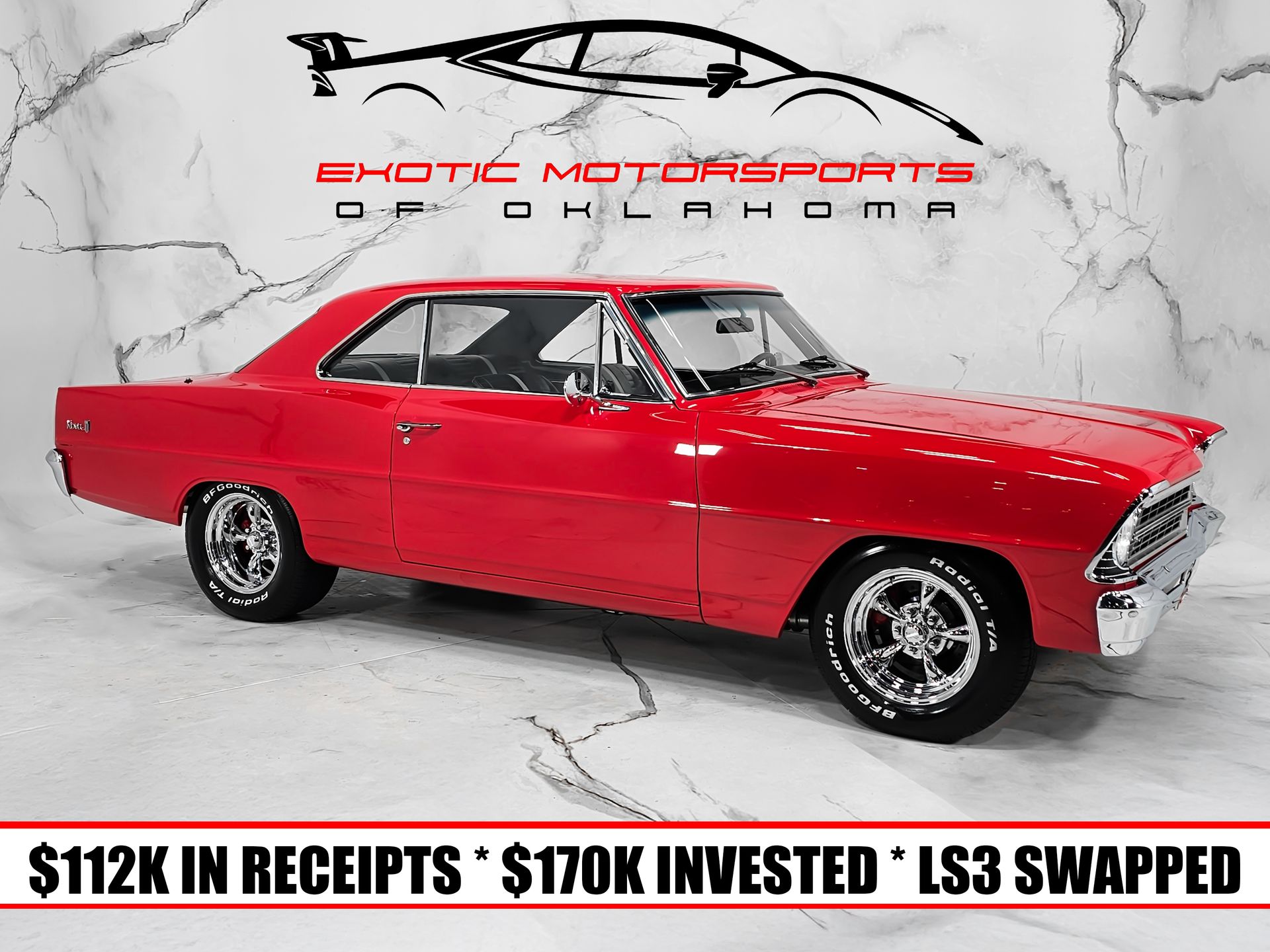 Red 1967 Chevrolet Nova Sedan 5-Speed Manual