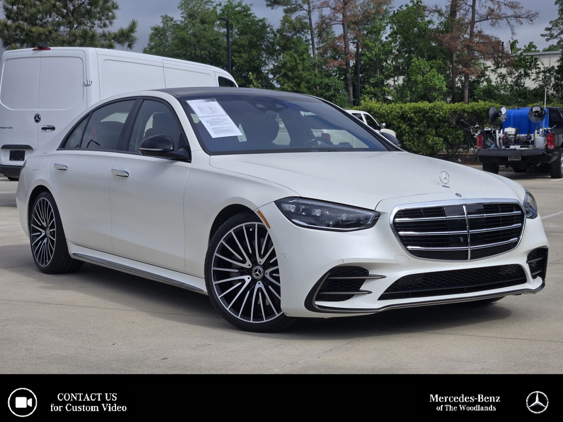 MANUFAKTUR Cashmere White Magno 2023 Mercedes-Benz S-Class S 580 4MATIC AWD Sedan All-Wheel Drive 9-Speed Automatic