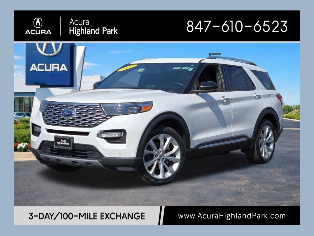 White Metallic 2023 Ford Explorer SUV / Crossover All-Wheel Drive Automatic