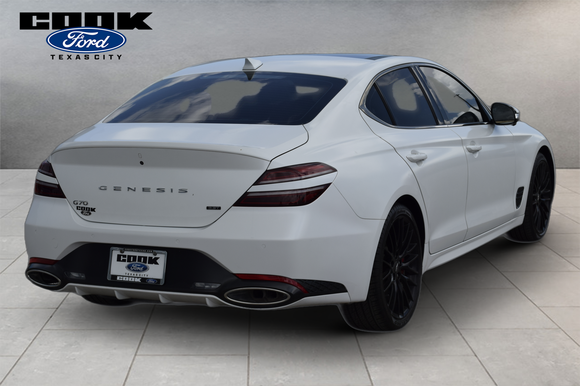 2022 Genesis G70 3.3T Launch Edition White at Central Houston Nissan