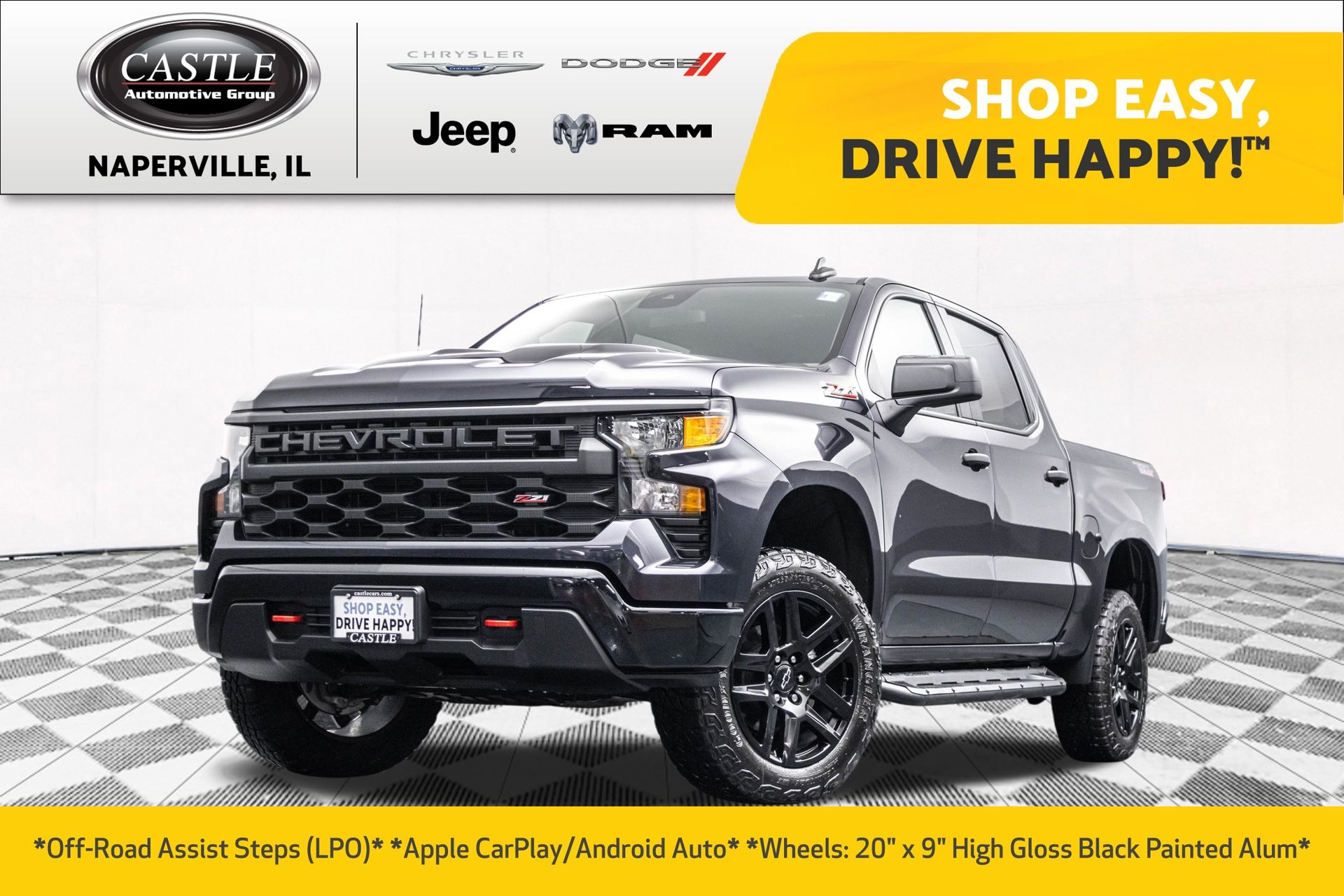 Dark Ash Metallic 2022 Chevrolet Silverado 1500 Pickup Truck Four-Wheel Drive 8-Speed Automatic