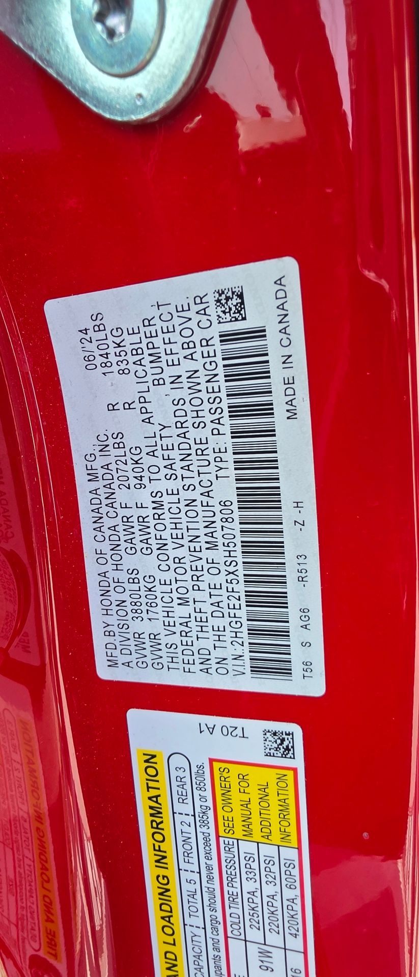 Certified Used 2025 Red Honda Sport image 13