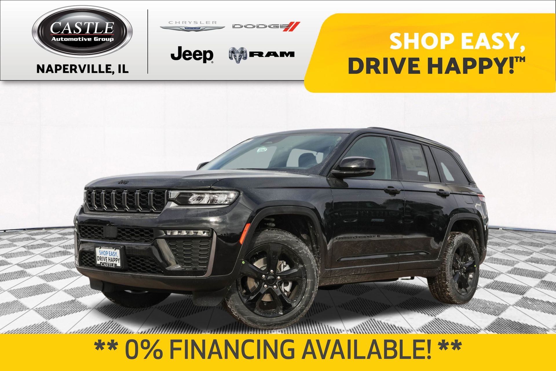 Diamond Black Crystal Pearlcoat 2026 Jeep Grand Cherokee SUV / Crossover Four-Wheel Drive 8-Speed Automatic