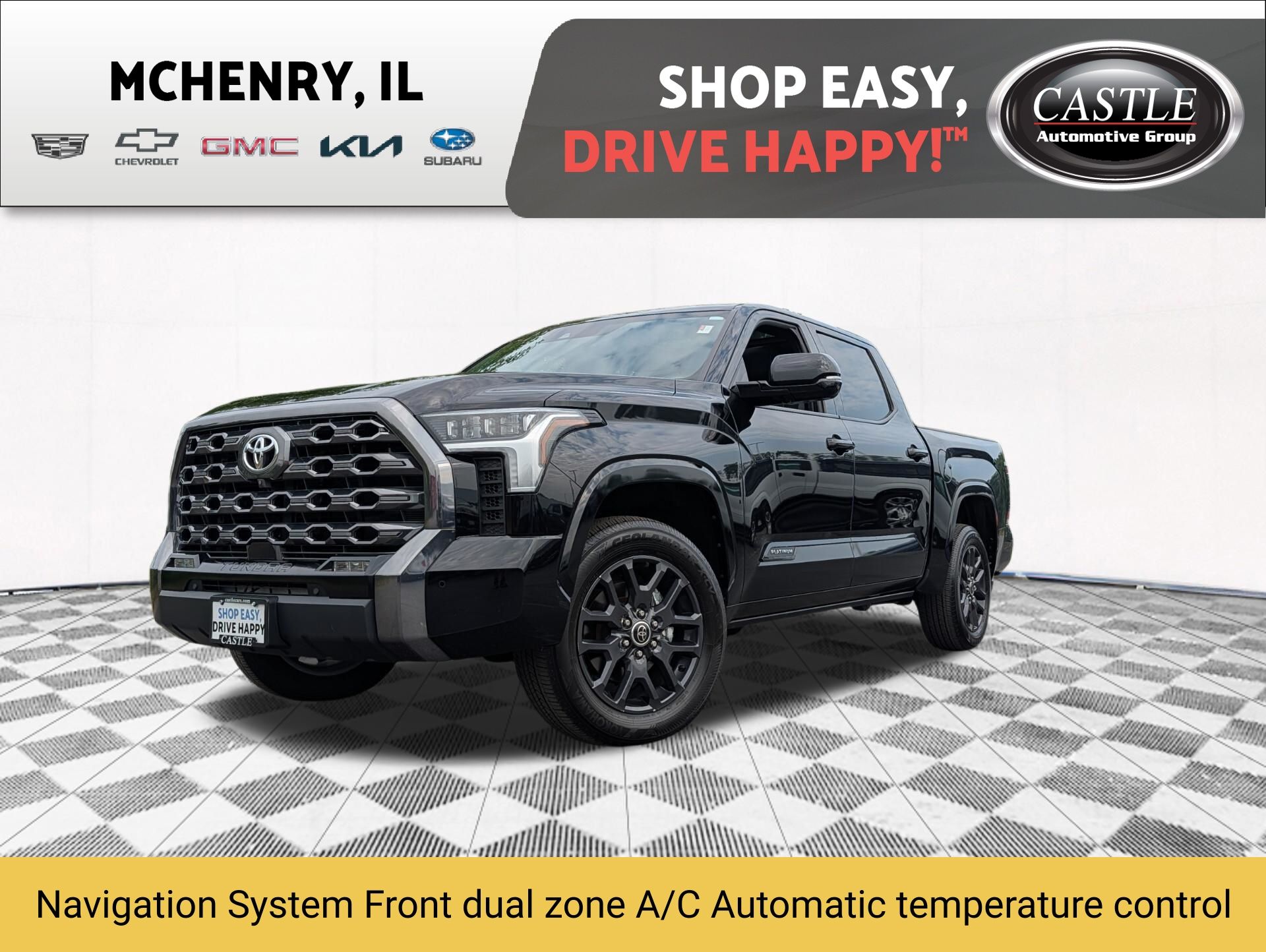 Midnight Black Metallic 2023 Toyota Tundra Pickup Truck Four-Wheel Drive Automatic