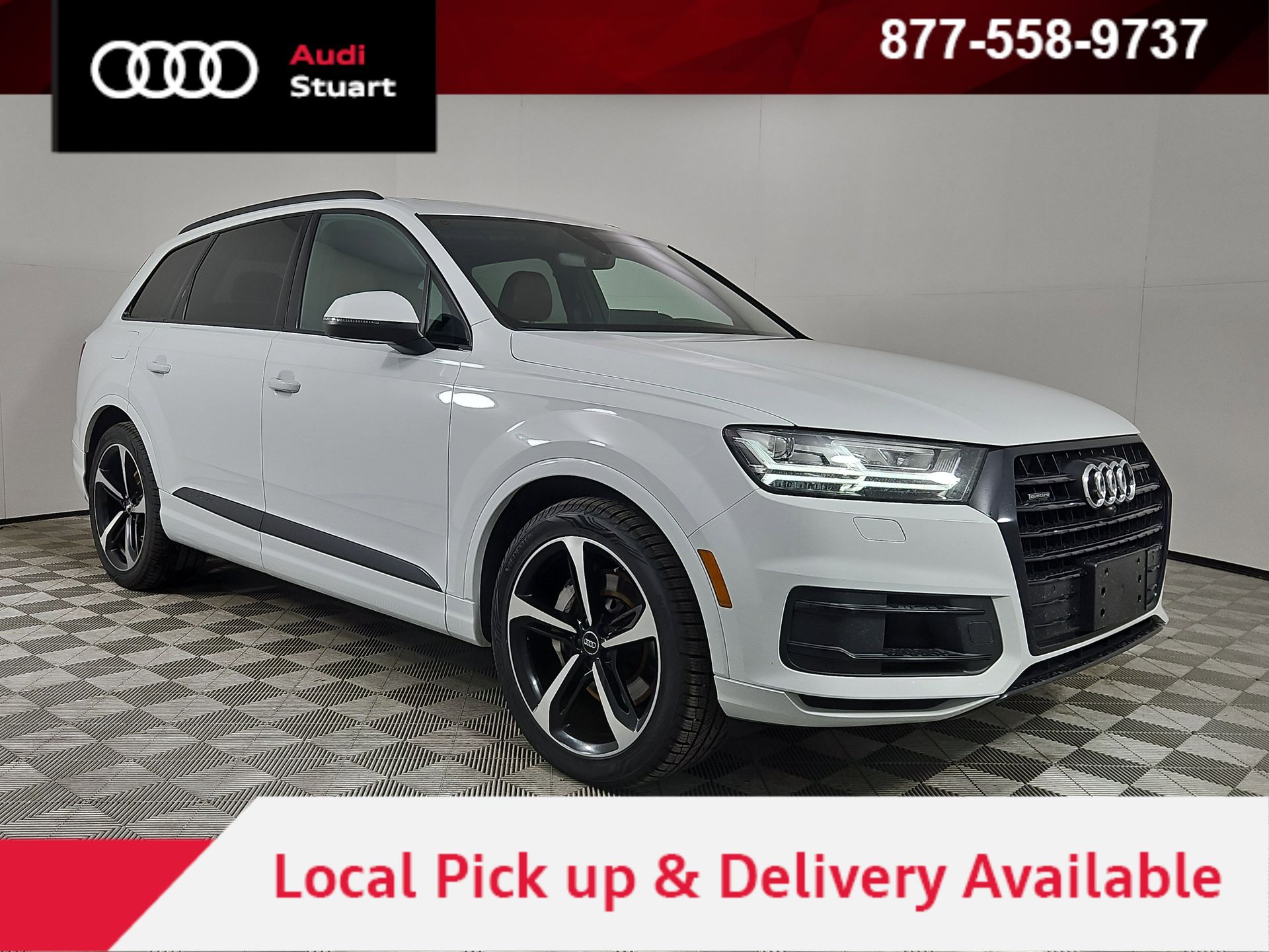 Glacier White Metallic 2019 Audi Q7 55 TFSI quattro SE Premium Plus SUV / Crossover All-Wheel Drive 8-Speed Automatic