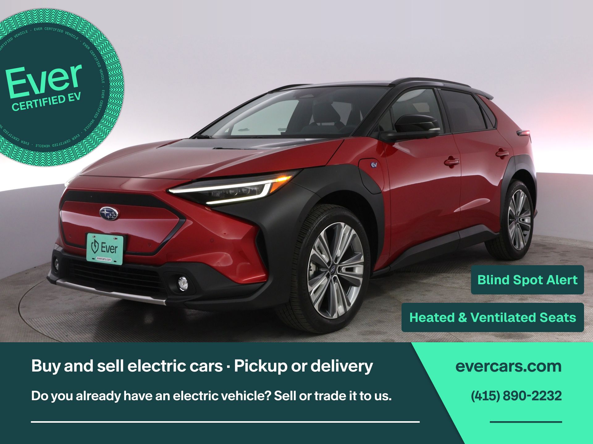 Elemental Red Pearl 2-Tone 2023 Subaru Solterra Touring AWD SUV / Crossover All-Wheel Drive 1-Speed Automatic