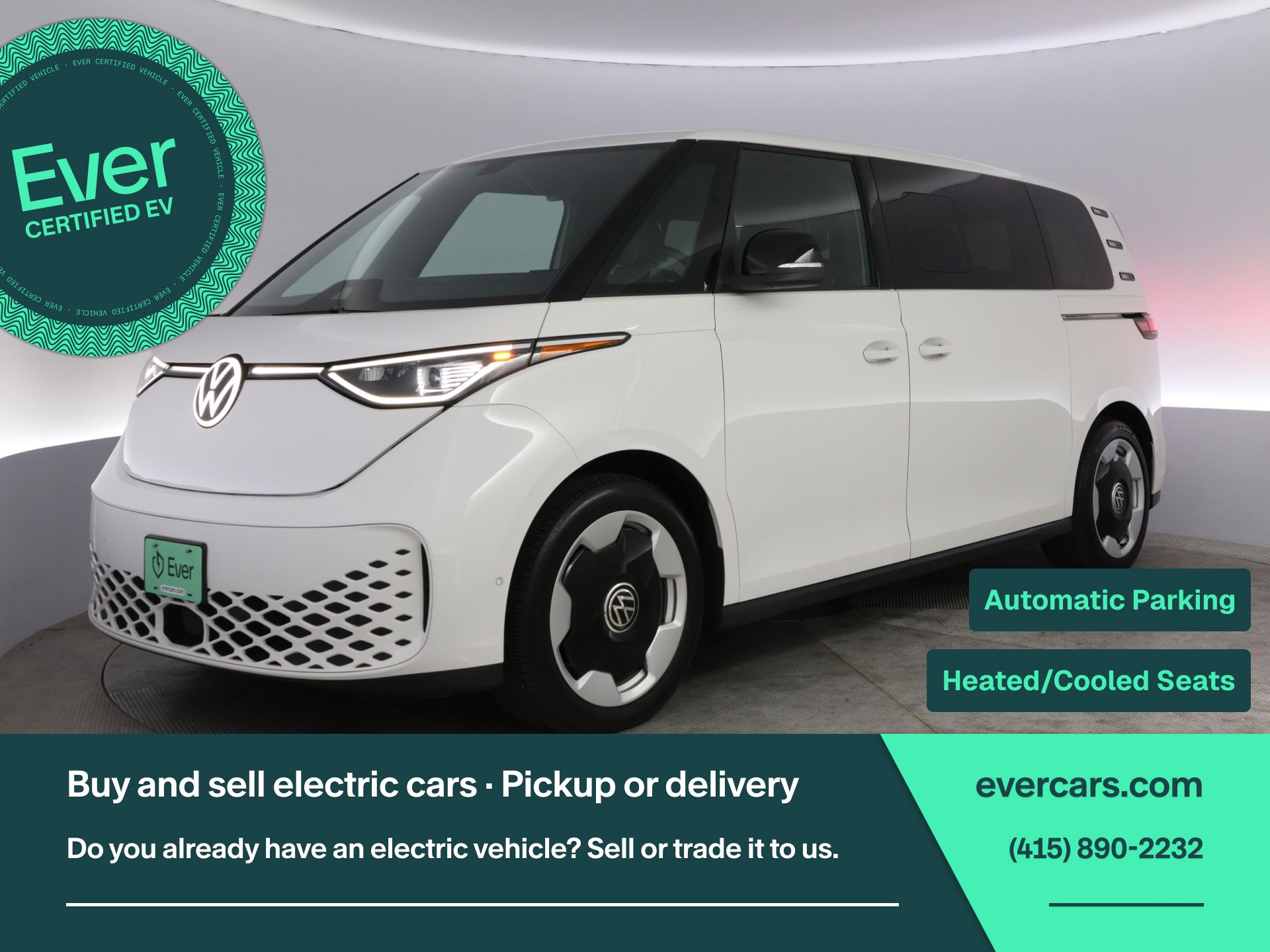 White 2025 Volkswagen ID.Buzz Minivan Rear-Wheel Drive Automatic