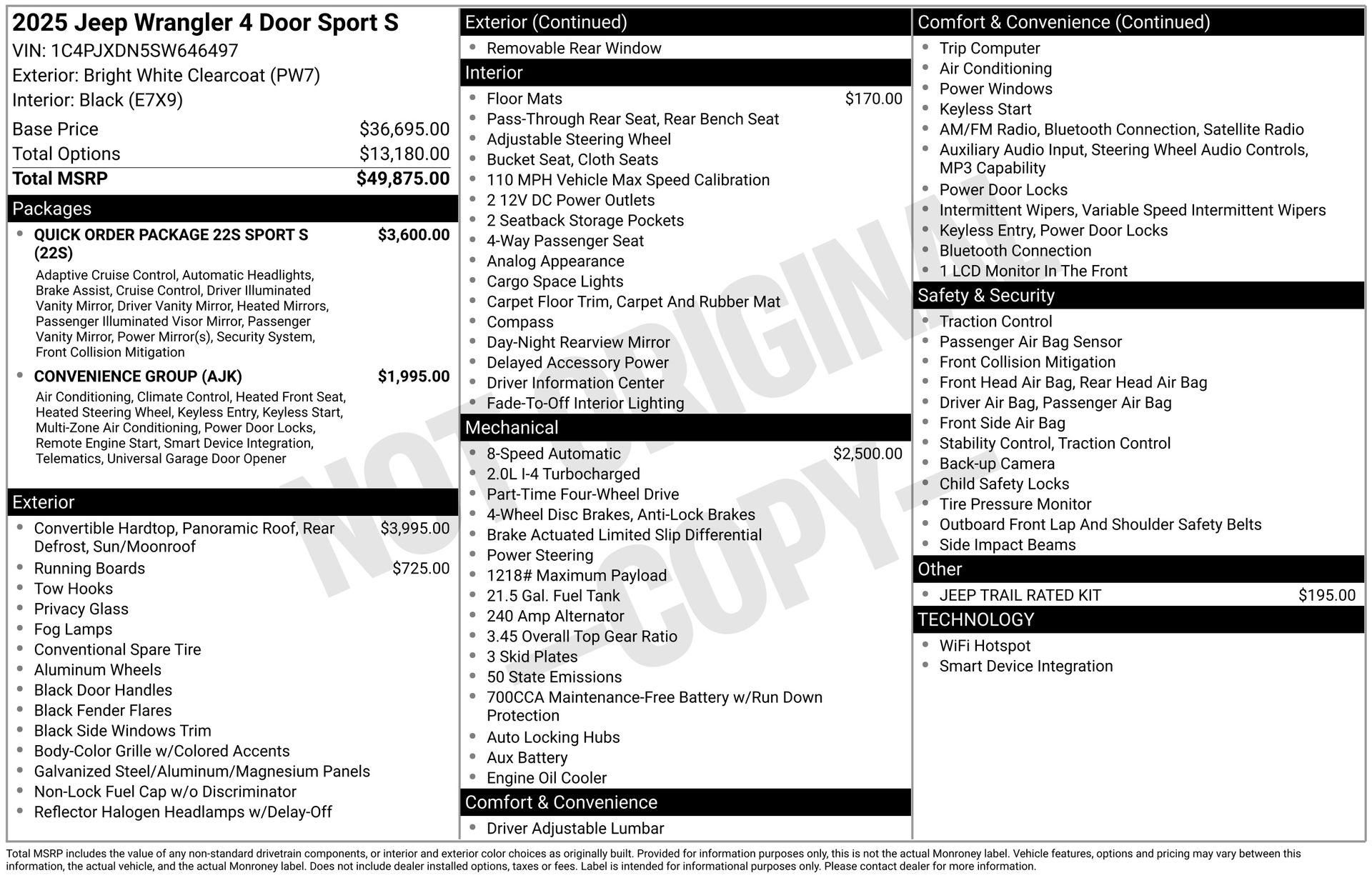 2025 Jeep Wrangler Sport S