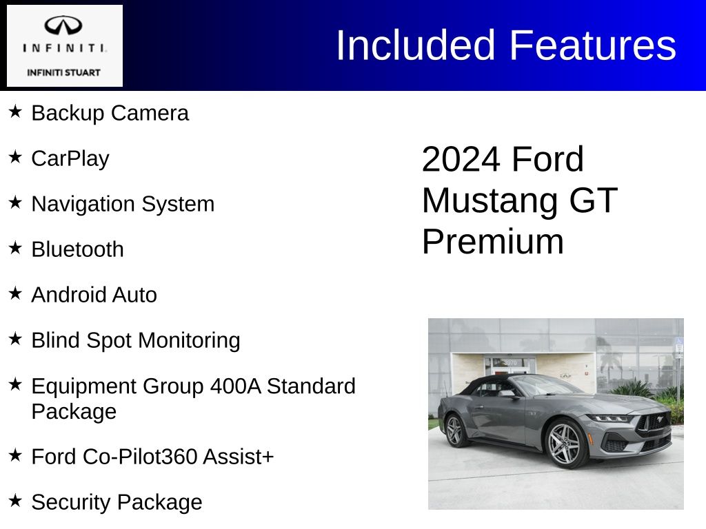 used 2024 Ford Mustang car, priced at $46,300