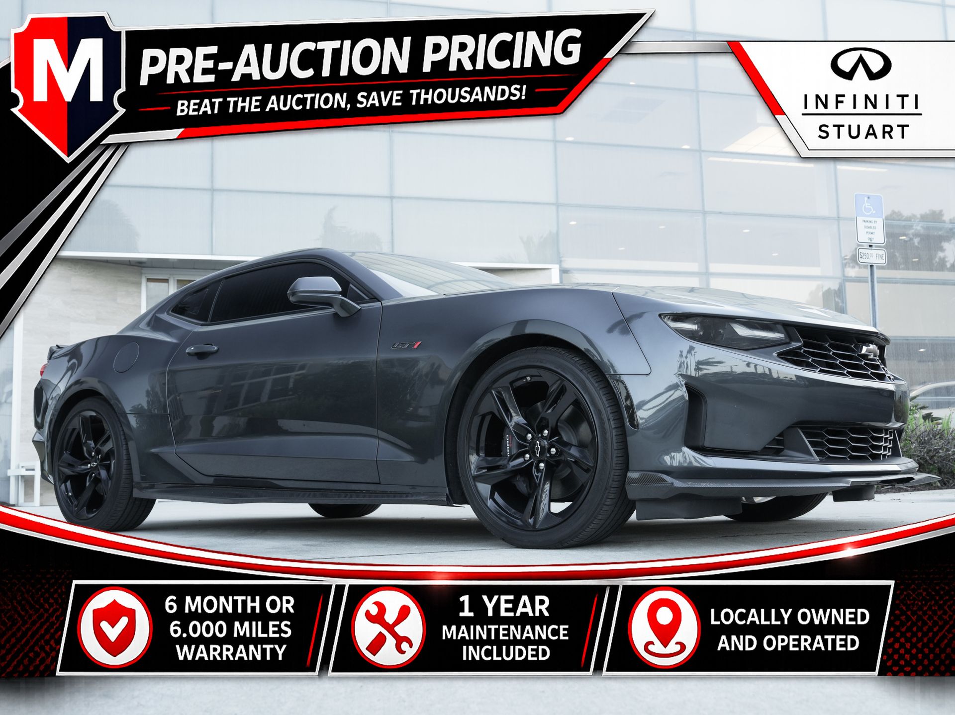 Shadow Gray Metallic 2023 Chevrolet Camaro Coupe Rear-Wheel Drive Automatic