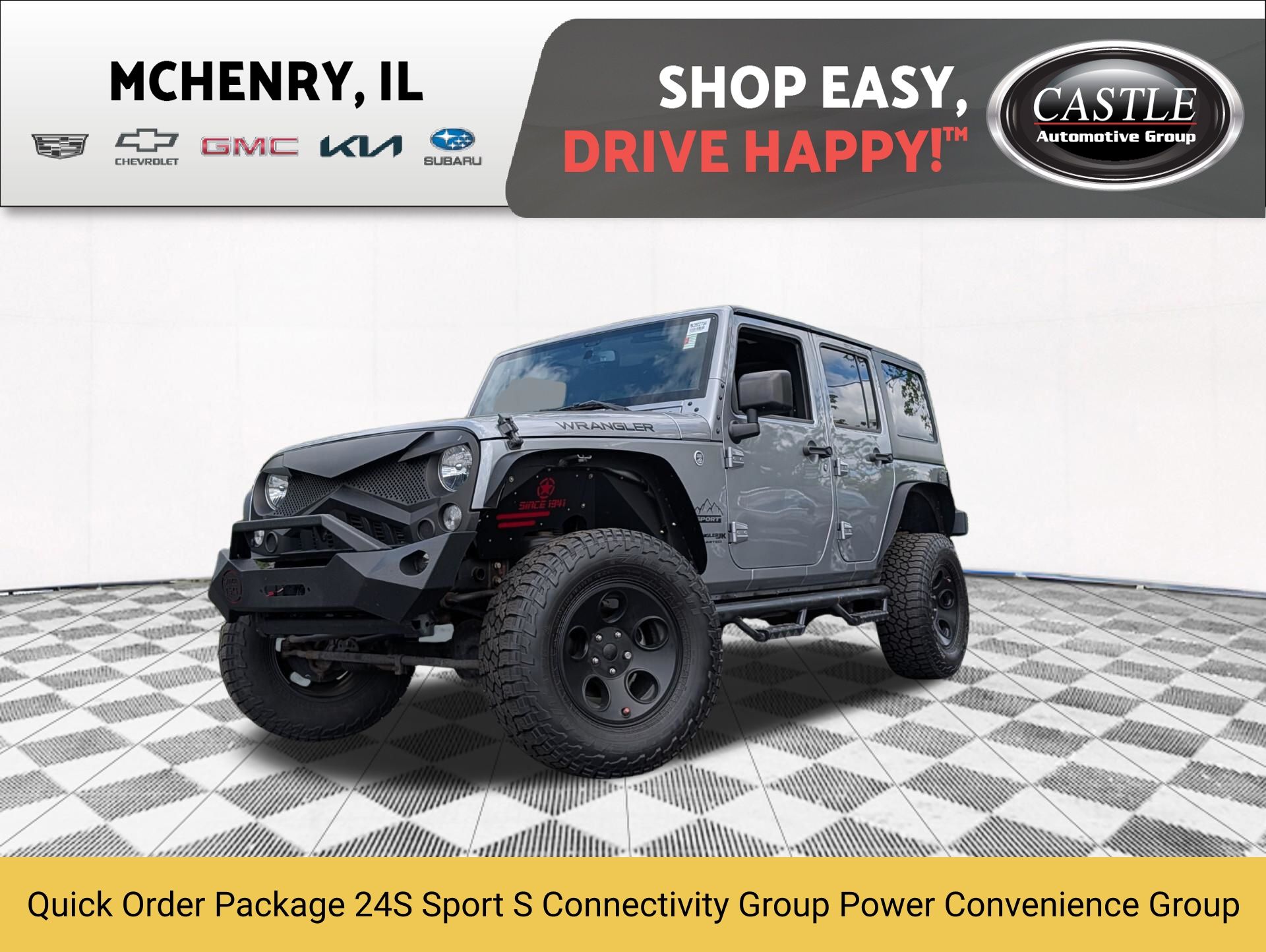 Billet Silver Metallic Clearcoat 2018 Jeep Wrangler JK Unlimited Sport 4WD SUV / Crossover Four-Wheel Drive 5-Speed Automatic
