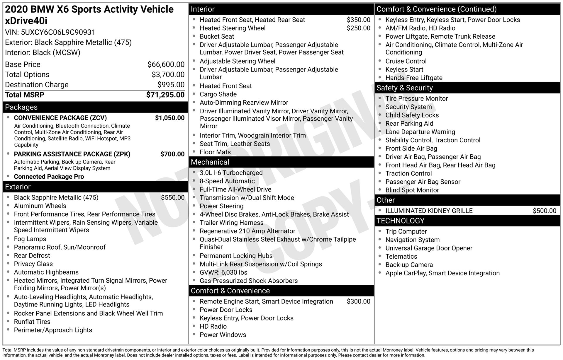 2020 BMW X6 - Image 3