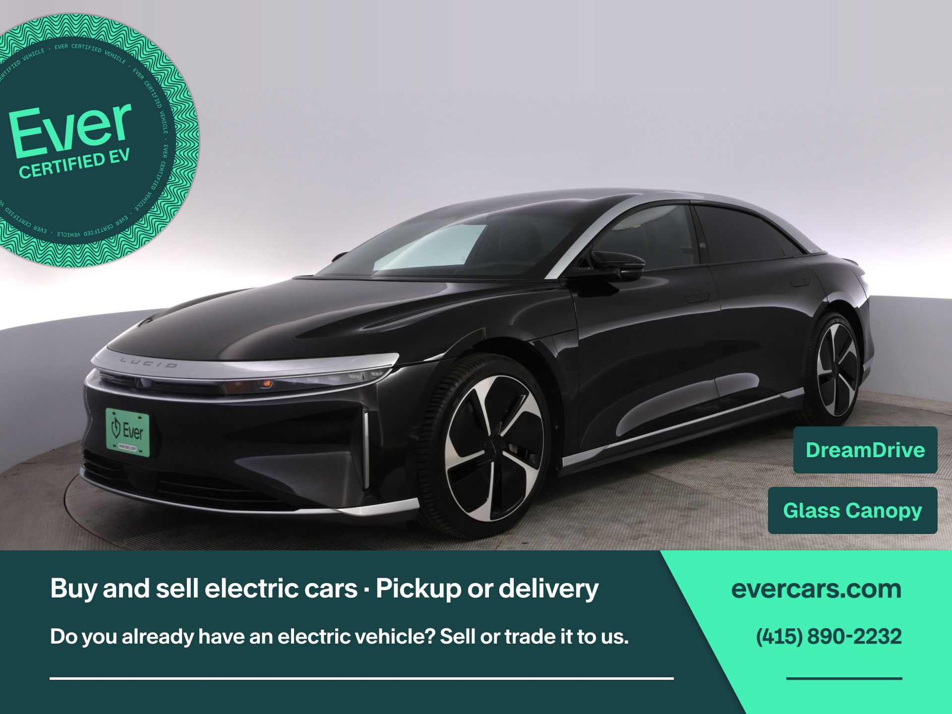 Black 2023 Lucid Air Sedan All-Wheel Drive 1-Speed Automatic