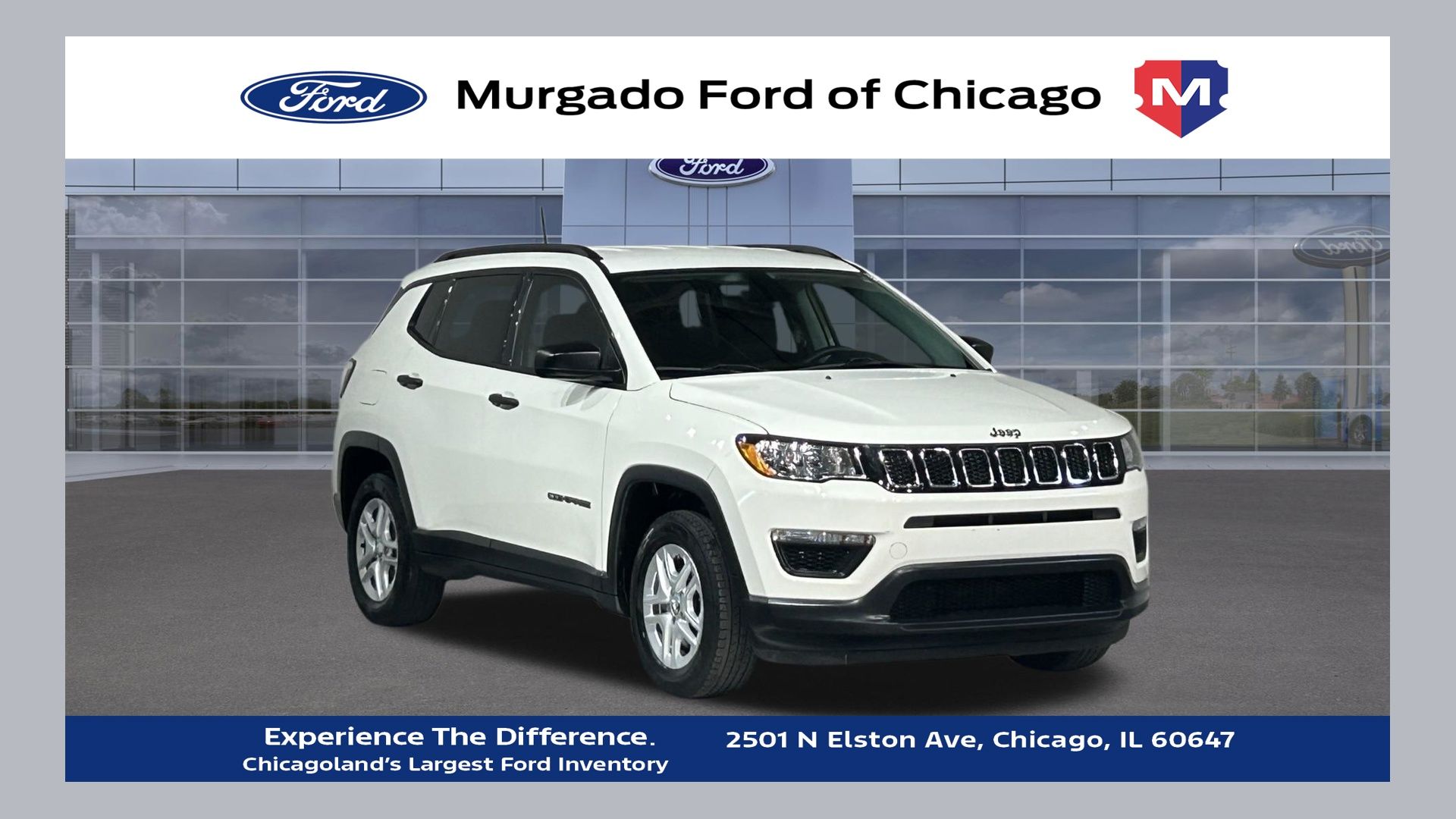 White Clearcoat 2018 Jeep Compass SUV / Crossover Front-Wheel Drive 6-Speed Automatic