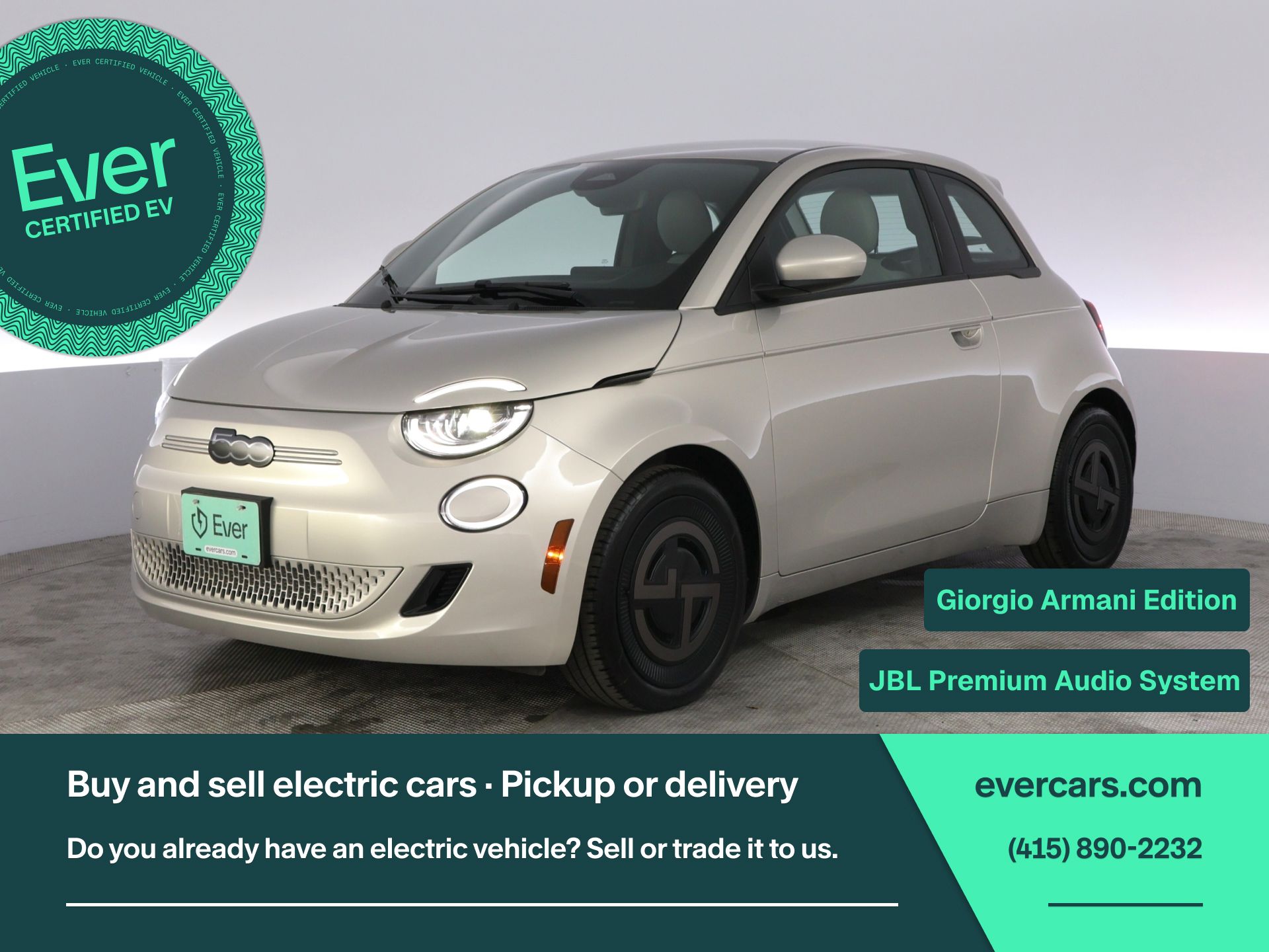 Greige Metallic 2025 FIAT 500e Icona FWD Hatchback Front-Wheel Drive 1-Speed Automatic