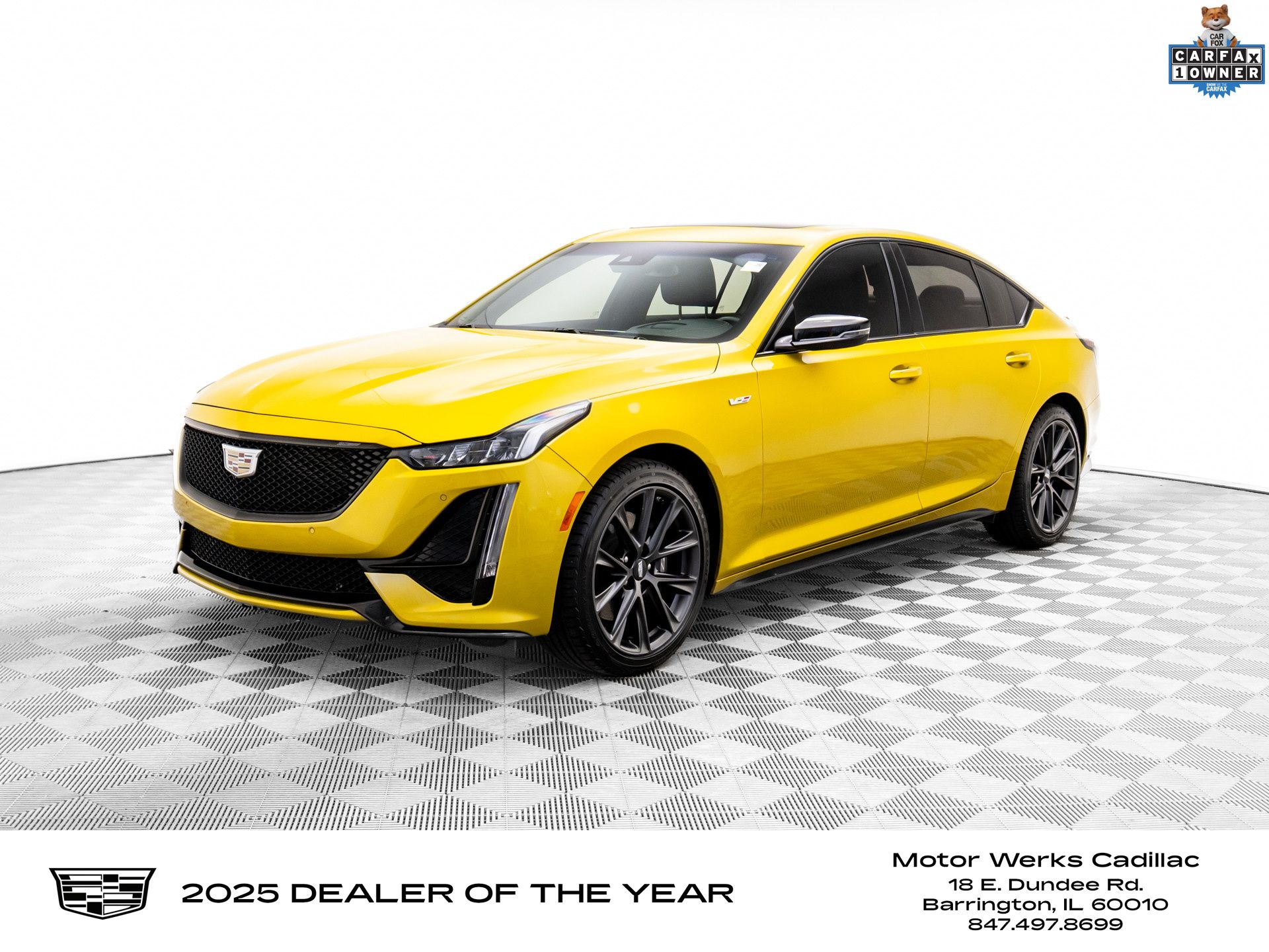 Cyber Yellow Metallic 2024 Cadillac CT5 V-Series AWD Sedan All-Wheel Drive Automatic
